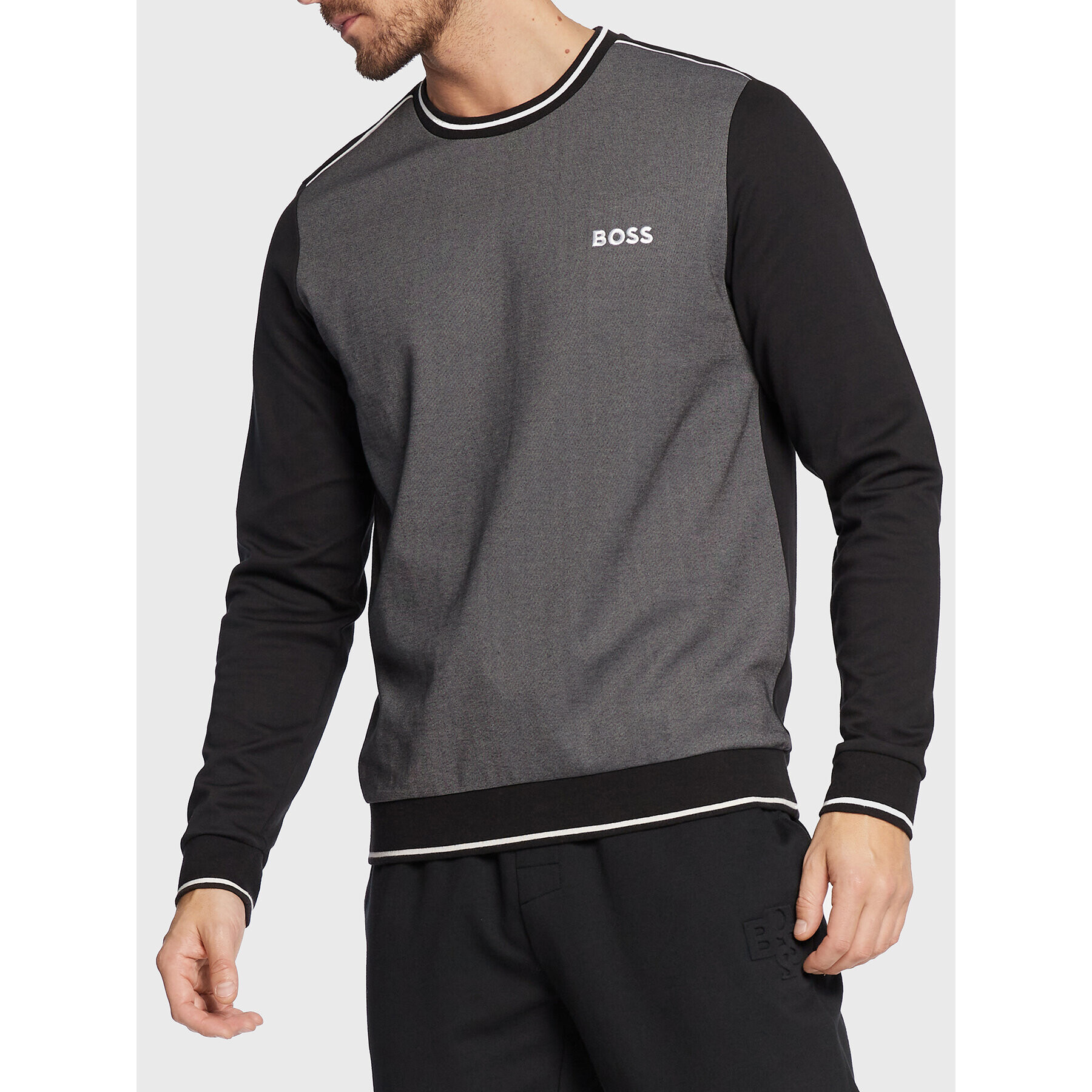 Boss Суитшърт 50480555 Сив Regular Fit - Pepit.bg
