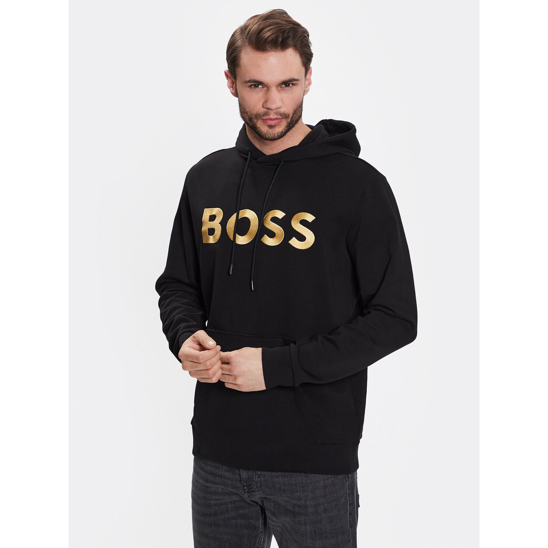 Boss Суитшърт 50482887 Черен Relaxed Fit - Pepit.bg