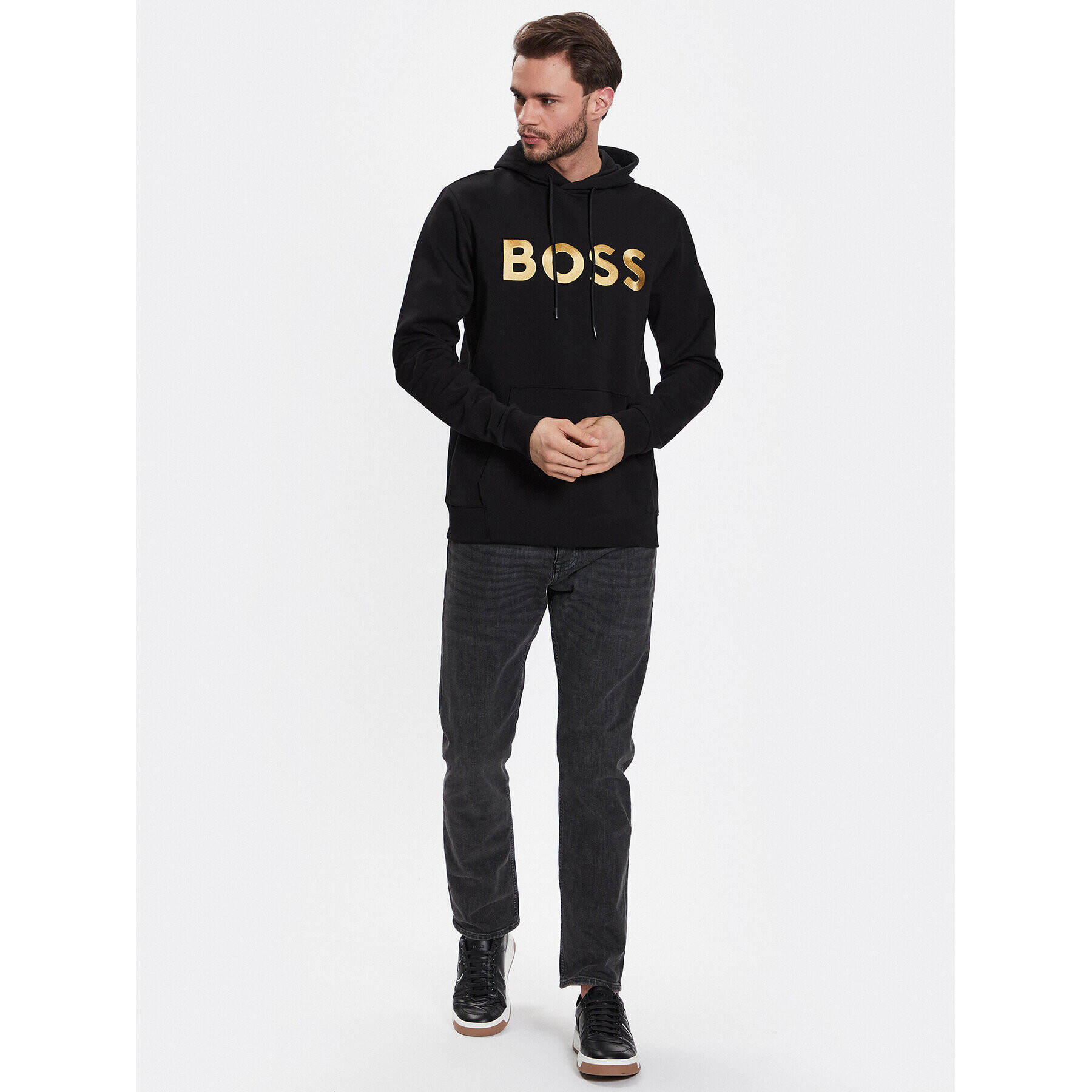 Boss Суитшърт 50482887 Черен Relaxed Fit - Pepit.bg