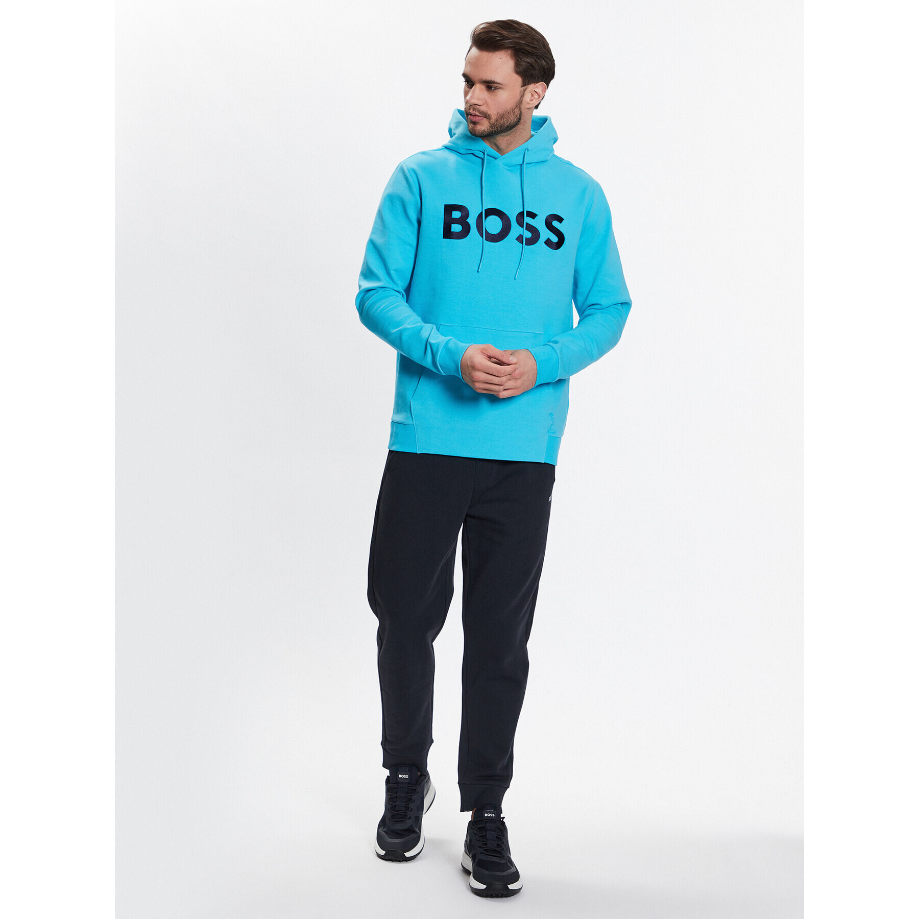 Boss Суитшърт 50482887 Син Relaxed Fit - Pepit.bg