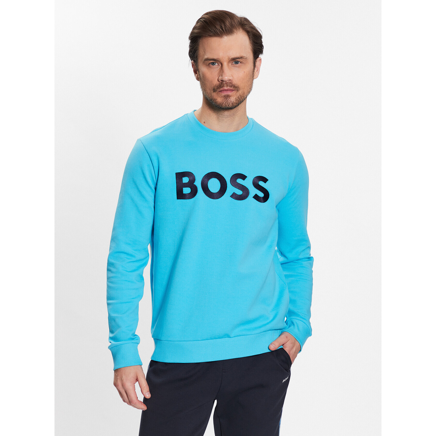 Boss Суитшърт 50482898 Син Relaxed Fit - Pepit.bg