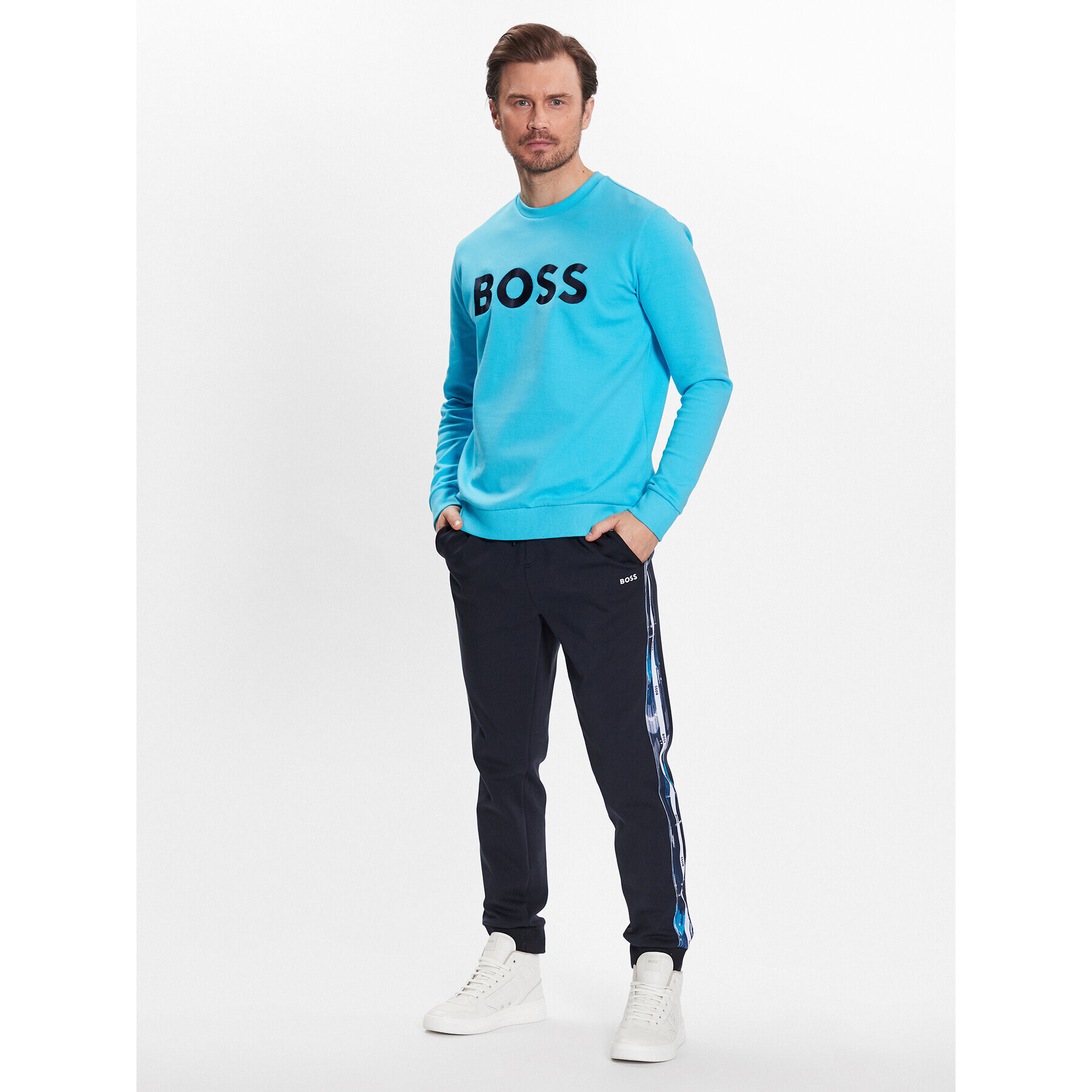 Boss Суитшърт 50482898 Син Relaxed Fit - Pepit.bg
