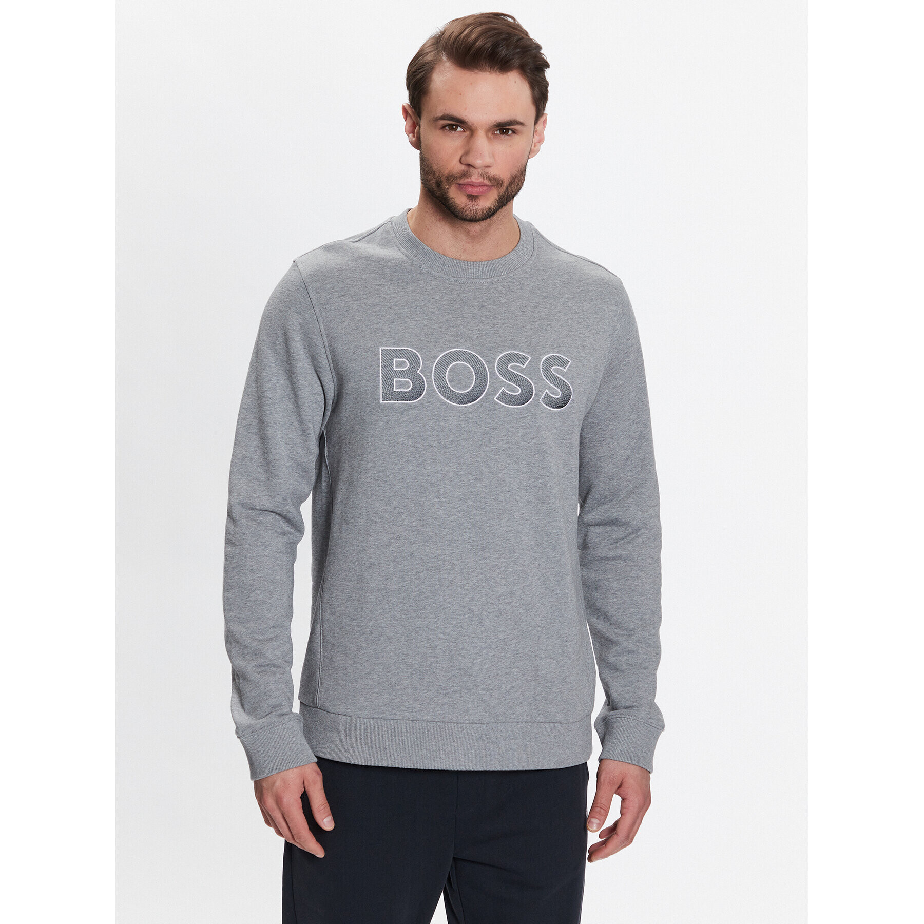 Boss Суитшърт 50483018 Сив Regular Fit - Pepit.bg