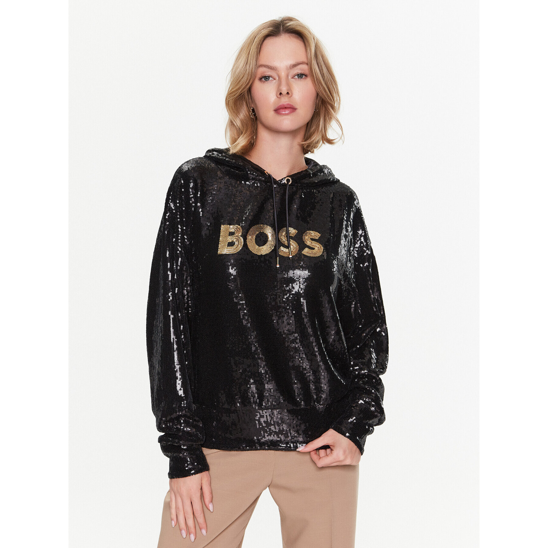 Boss Суитшърт 50483049 Черен Relaxed Fit - Pepit.bg