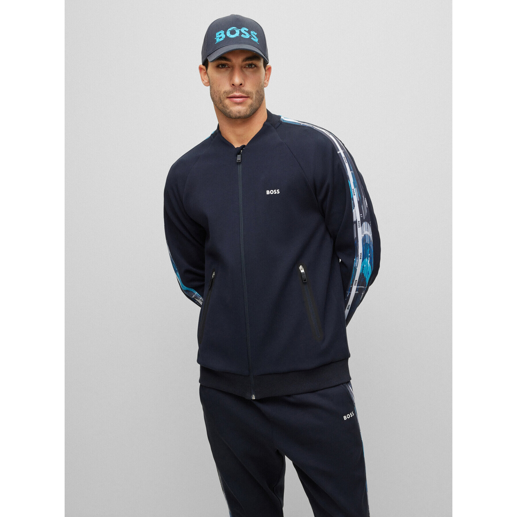 Boss Суитшърт 50483951 Тъмносин Relaxed Fit - Pepit.bg