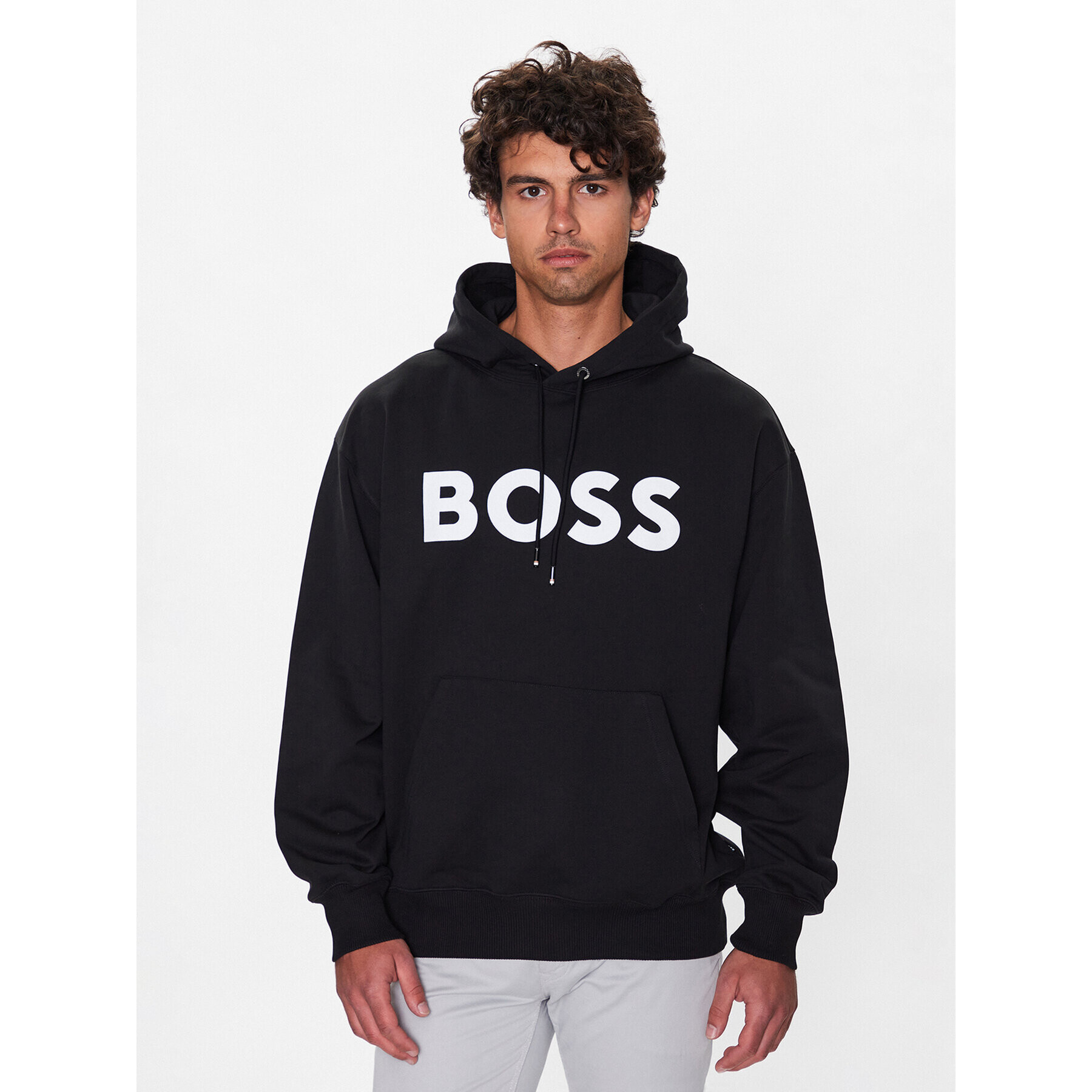 Boss Суитшърт 50485316 Черен Oversize - Pepit.bg