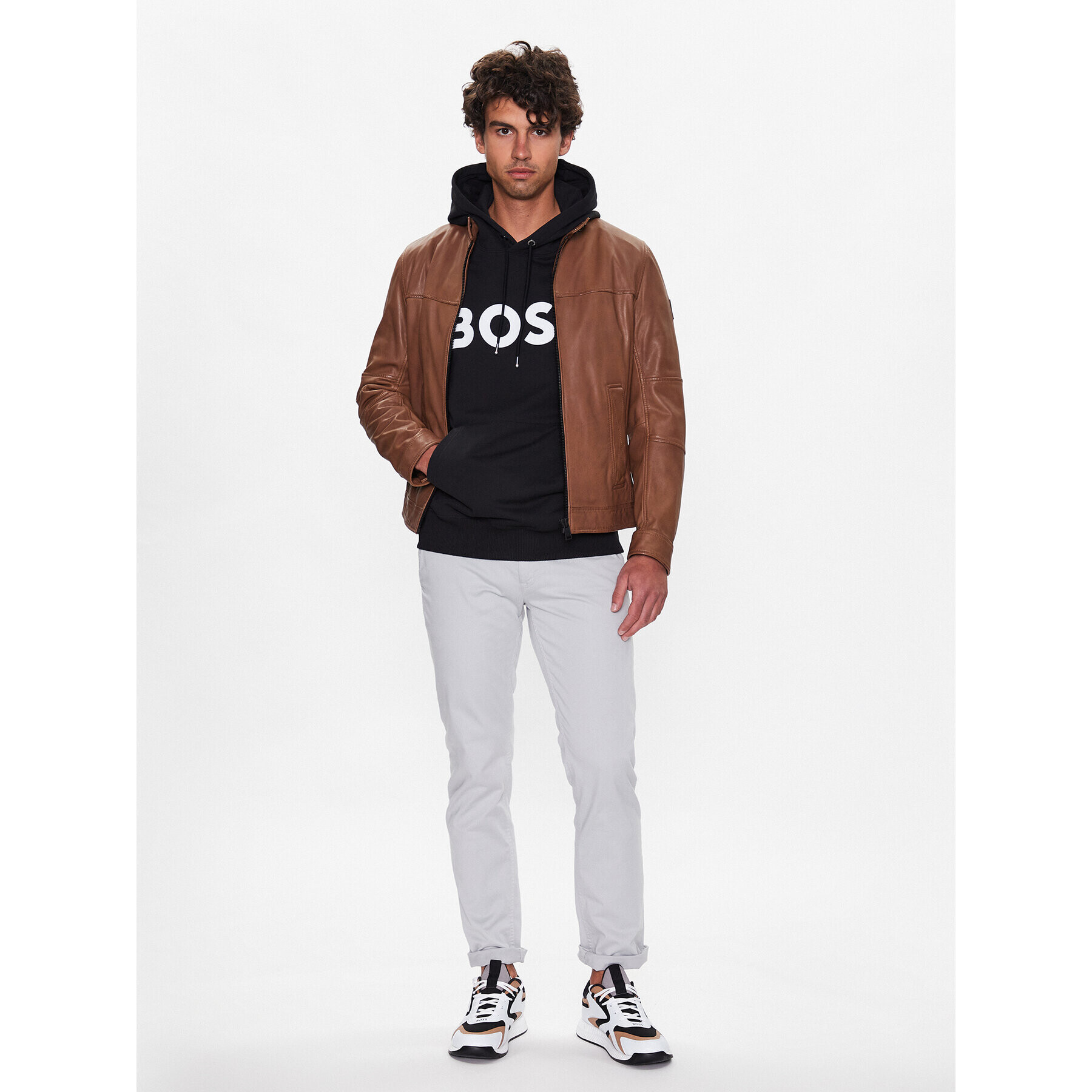 Boss Суитшърт 50485316 Черен Oversize - Pepit.bg