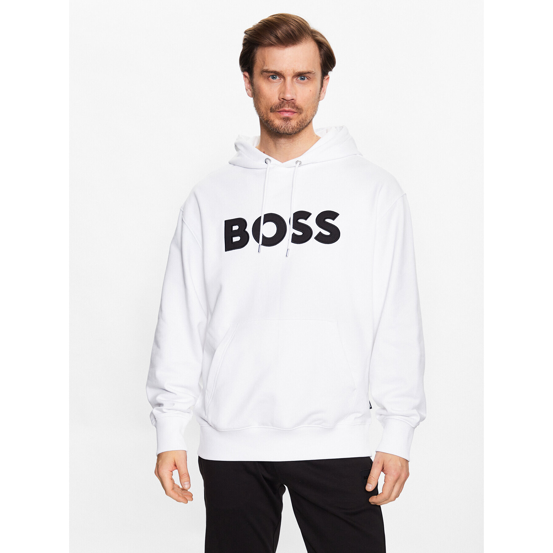 Boss Суитшърт 50486243 Бял Regular Fit - Pepit.bg