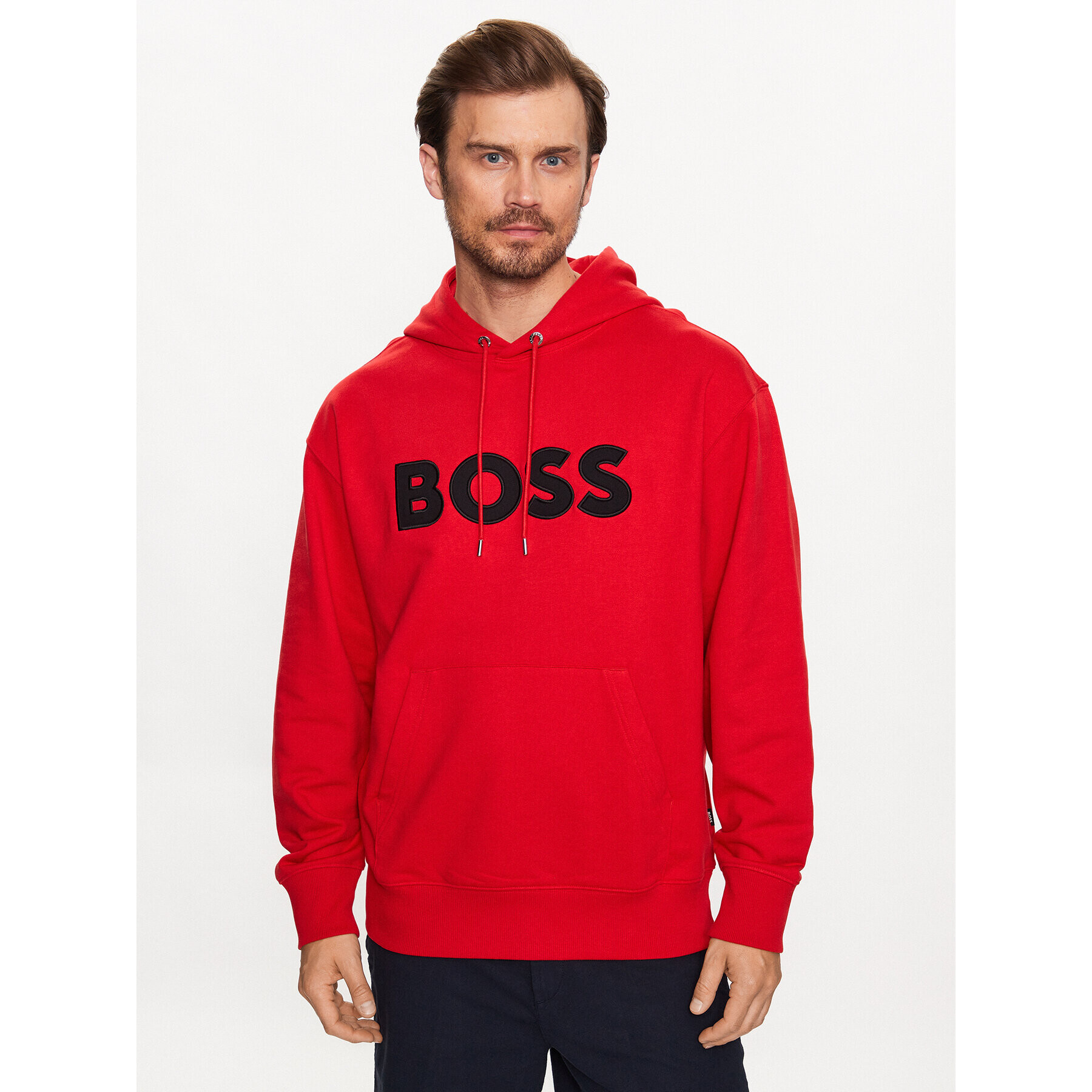 Boss Суитшърт 50486243 Червен Oversize - Pepit.bg