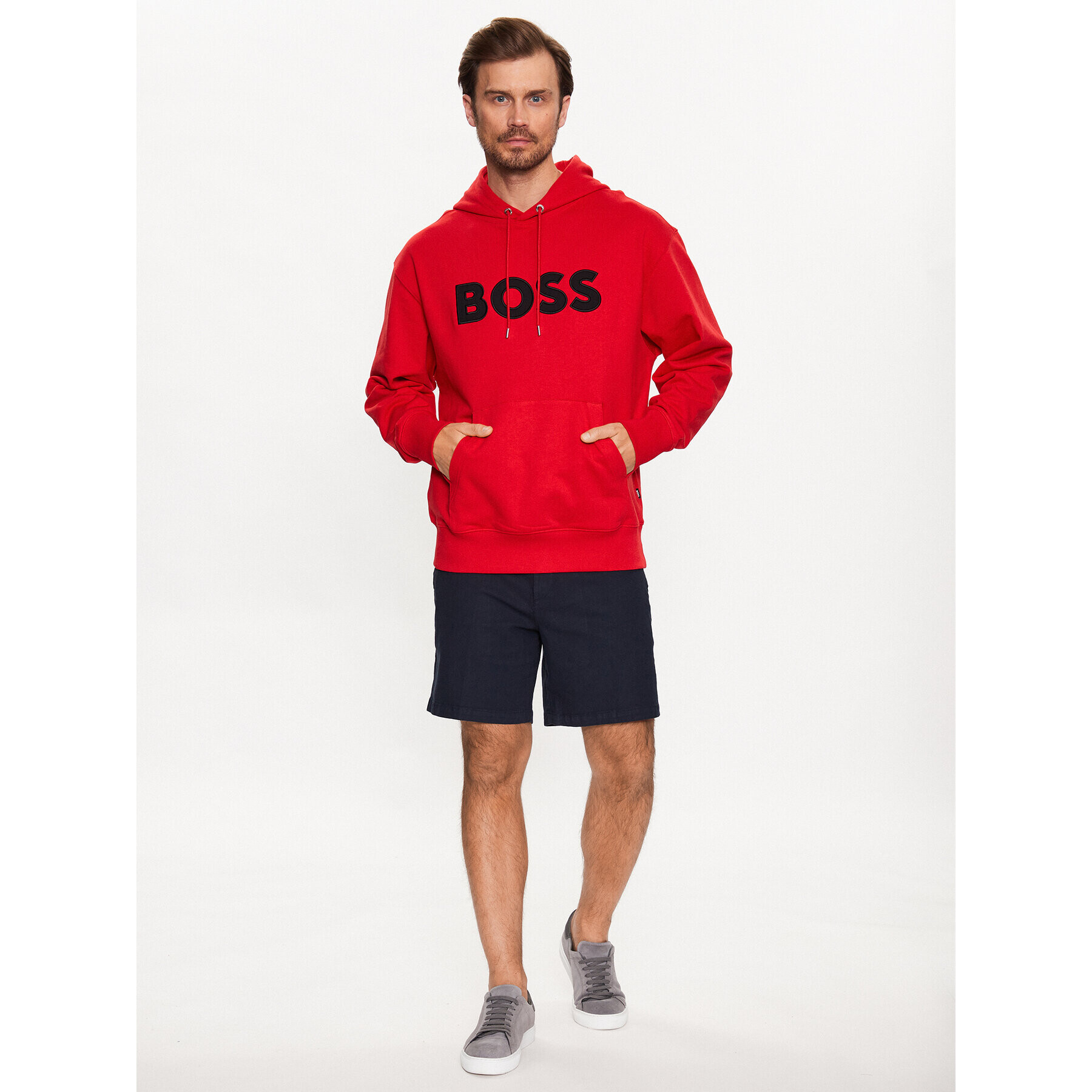 Boss Суитшърт 50486243 Червен Oversize - Pepit.bg