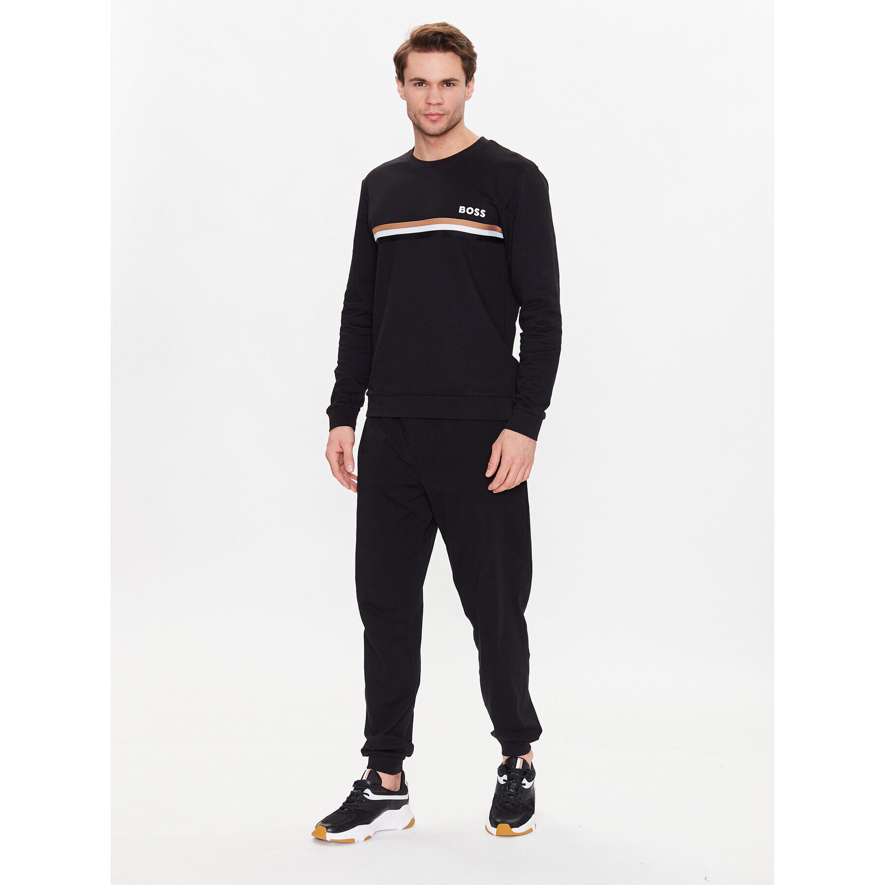 Boss Суитшърт Iconic 50488076 Черен Regular Fit - Pepit.bg