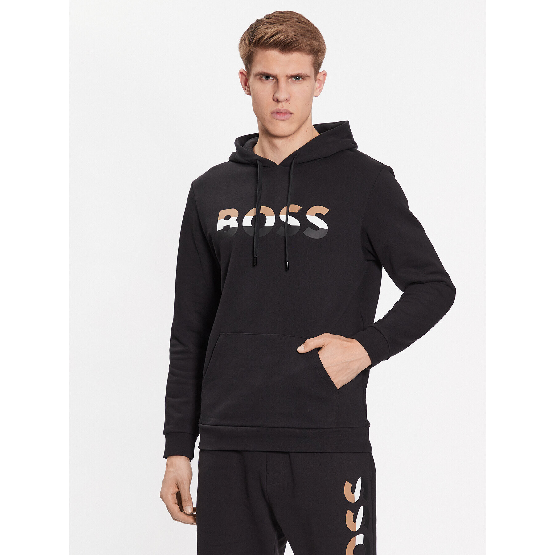 Boss Суитшърт Iconic 50492344 Черен Regular Fit - Pepit.bg