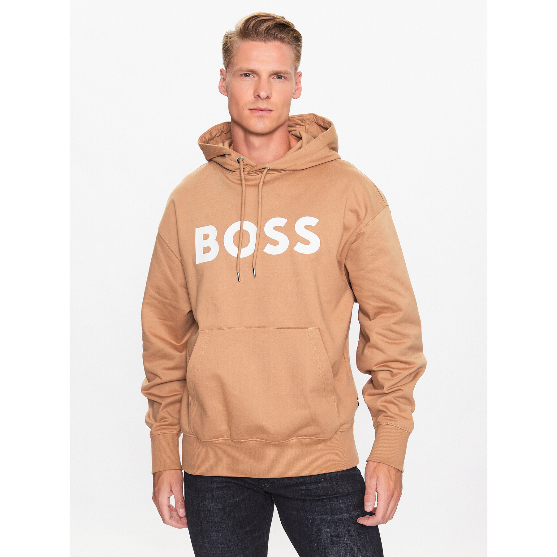 Boss Суитшърт 50496661 Бежов Oversize - Pepit.bg