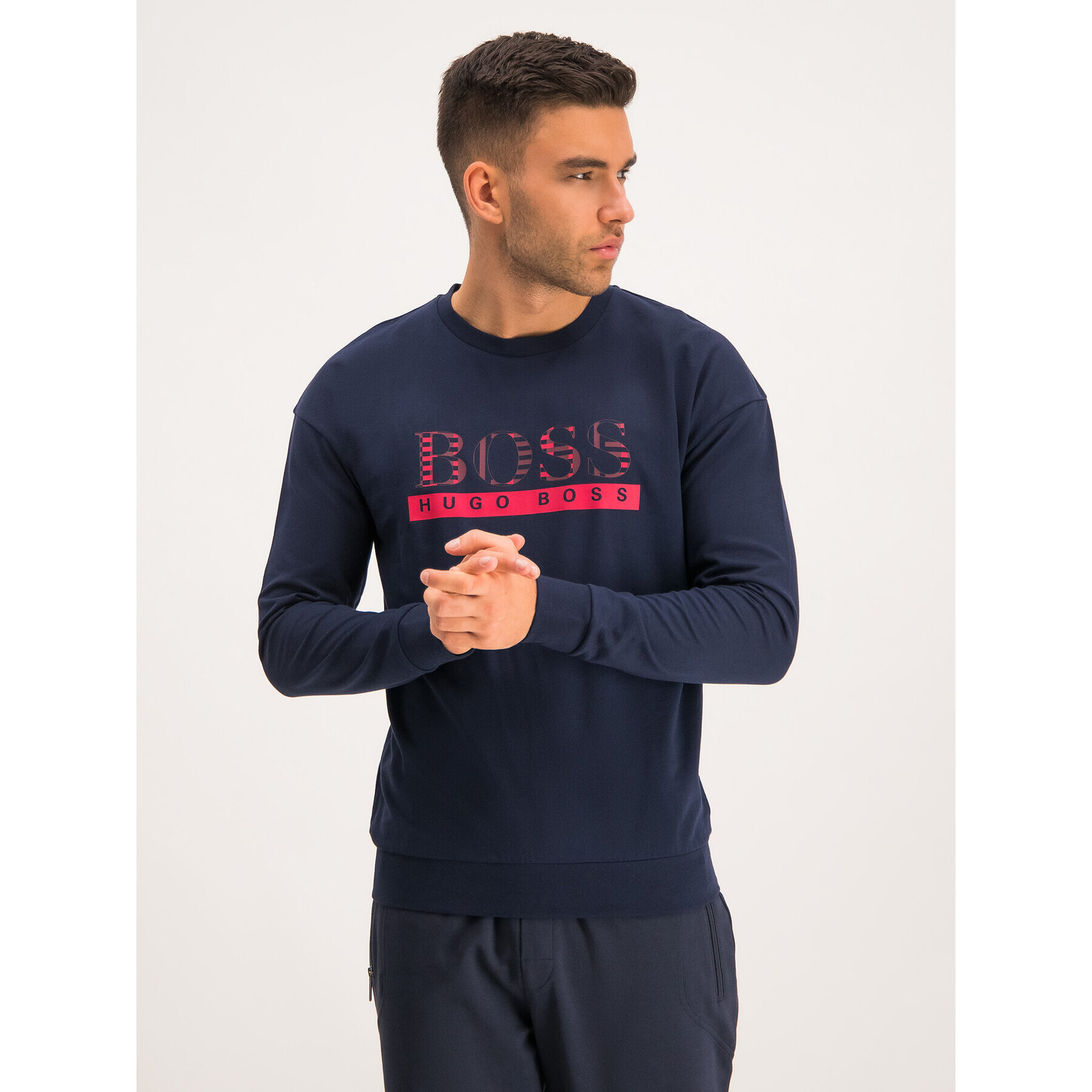 Boss Суитшърт Authentic 50420490 Тъмносин Regular Fit - Pepit.bg