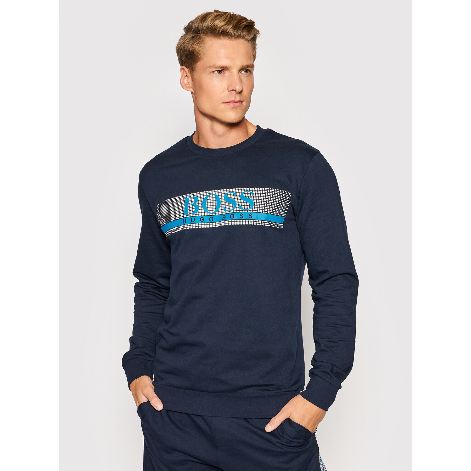 Boss Суитшърт Authentic 50449939 Тъмносин Regular Fit - Pepit.bg