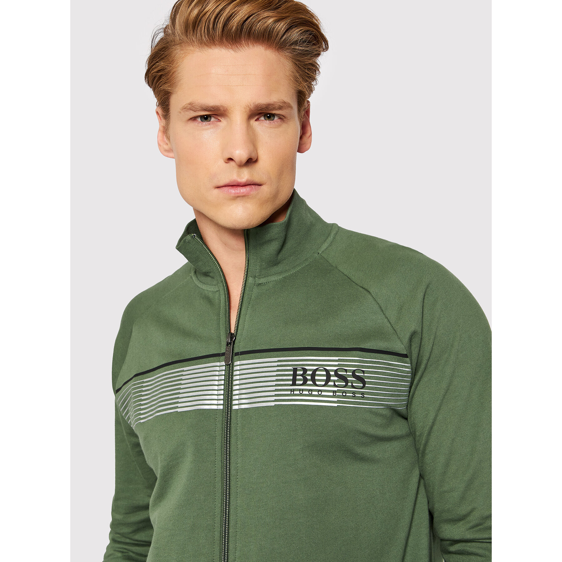 Boss Суитшърт Authentic 50464890 Зелен Regular Fit - Pepit.bg