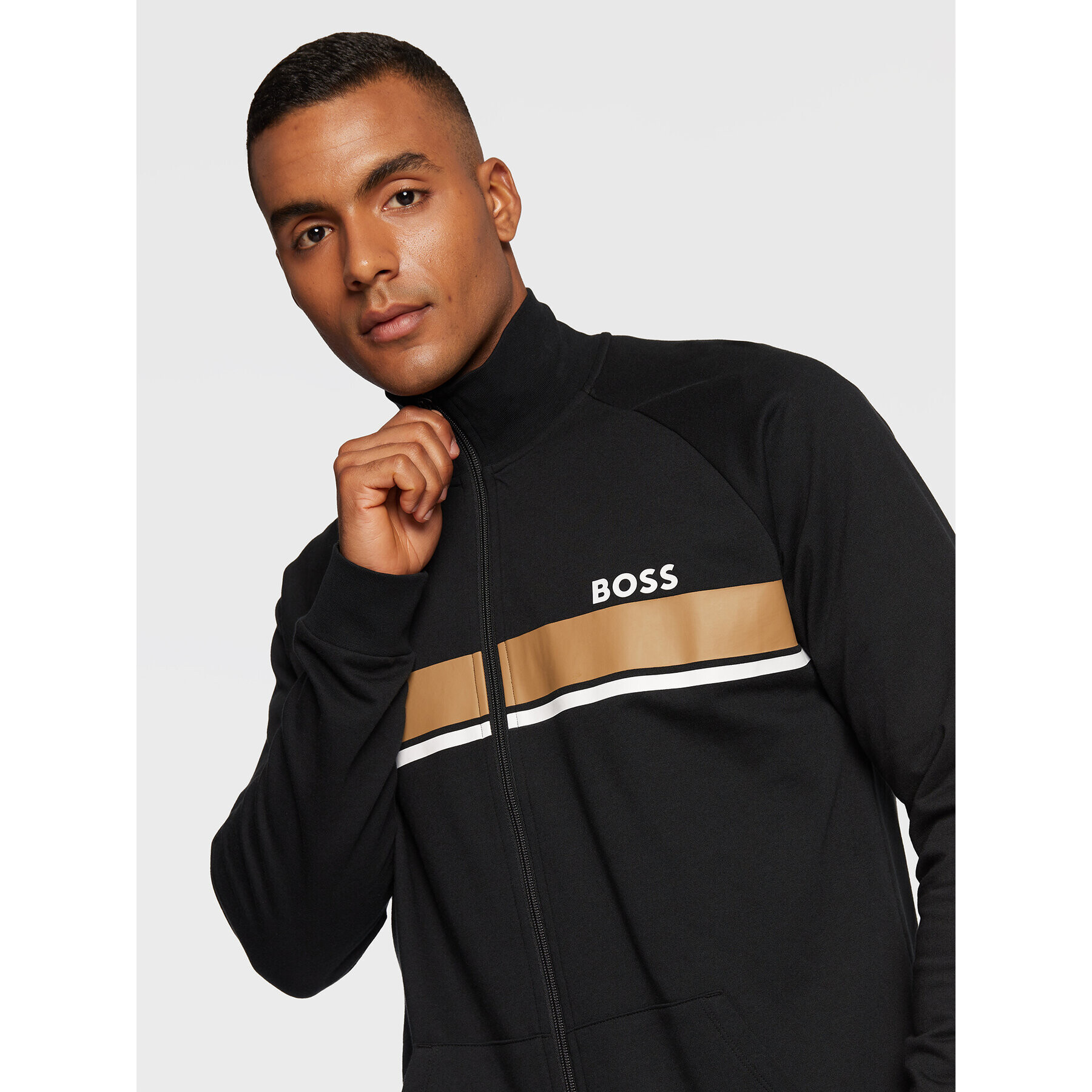 Boss Суитшърт Authentic 50480553 Черен Regular Fit - Pepit.bg