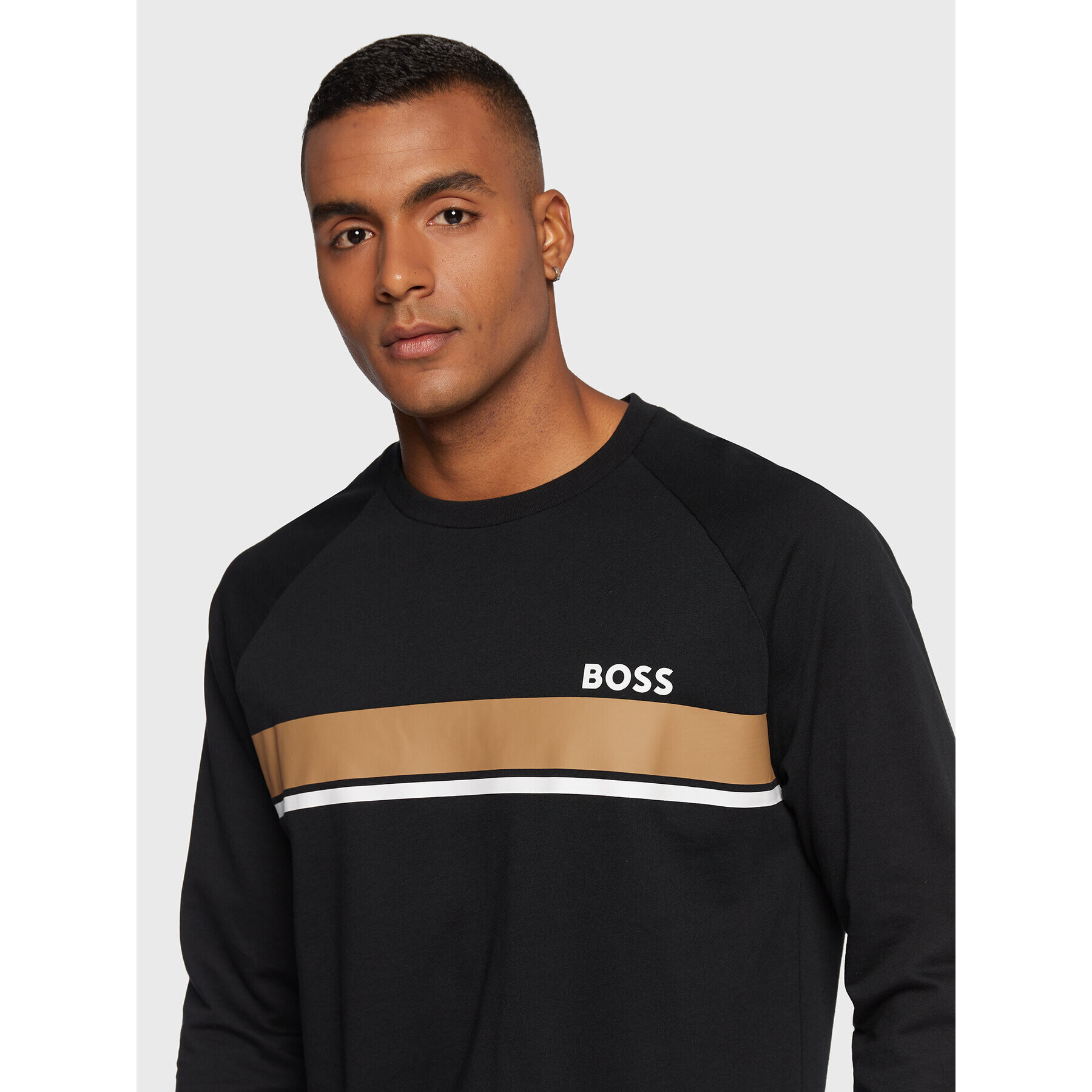 Boss Суитшърт Authentic 50480561 Черен Regular Fit - Pepit.bg