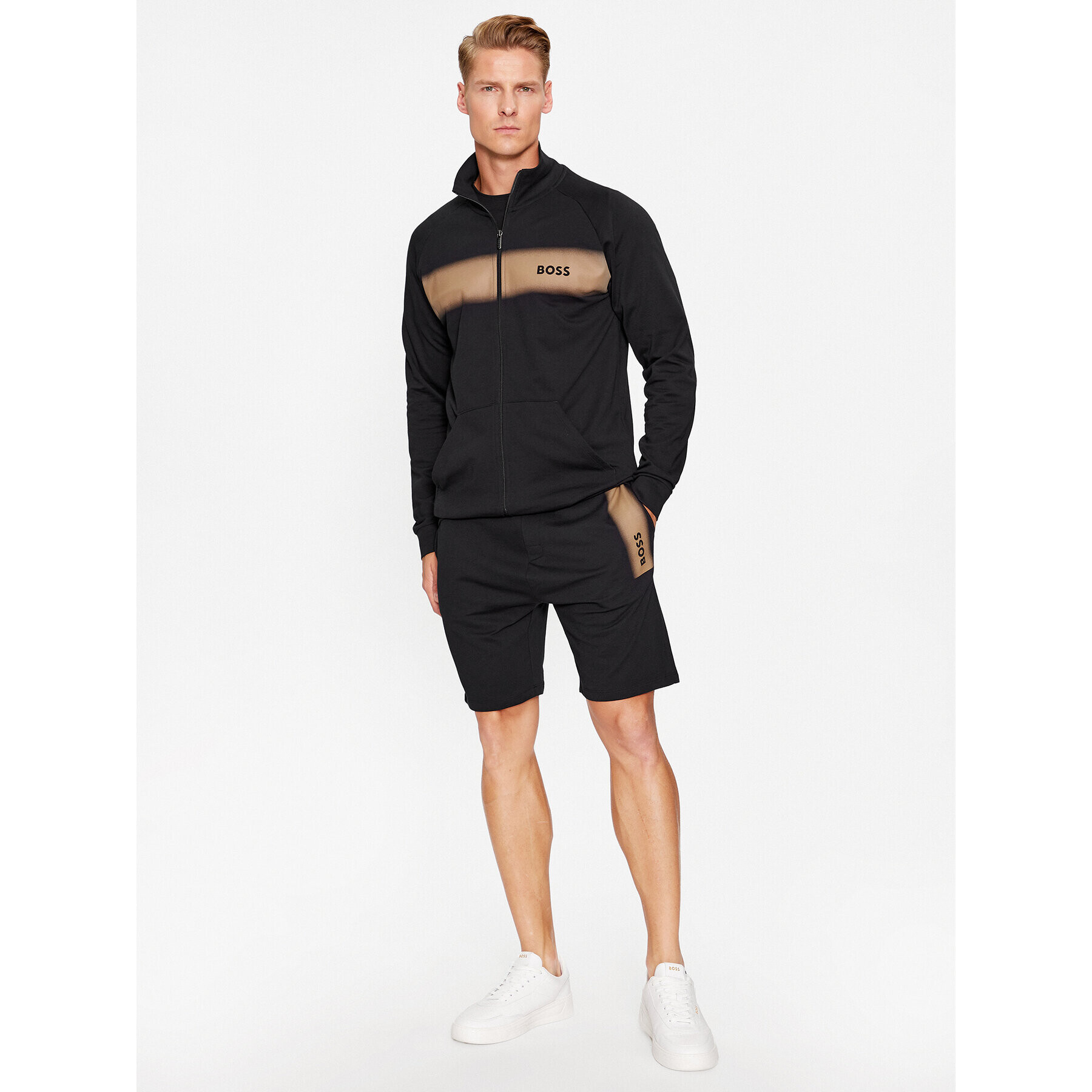 Boss Суитшърт Authentic 50503067 Черен Regular Fit - Pepit.bg