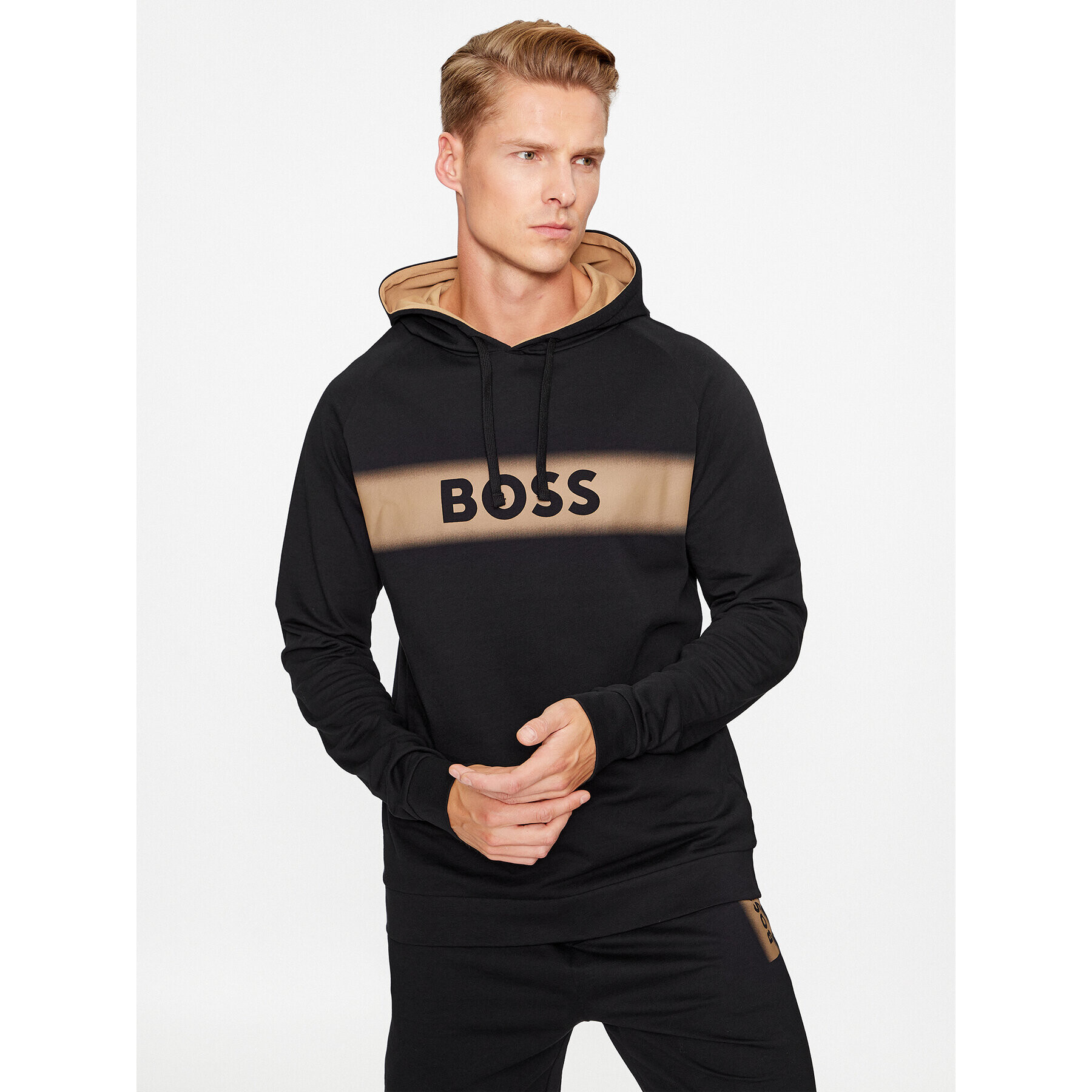 Boss Суитшърт Authentic 50503076 Черен Regular Fit - Pepit.bg