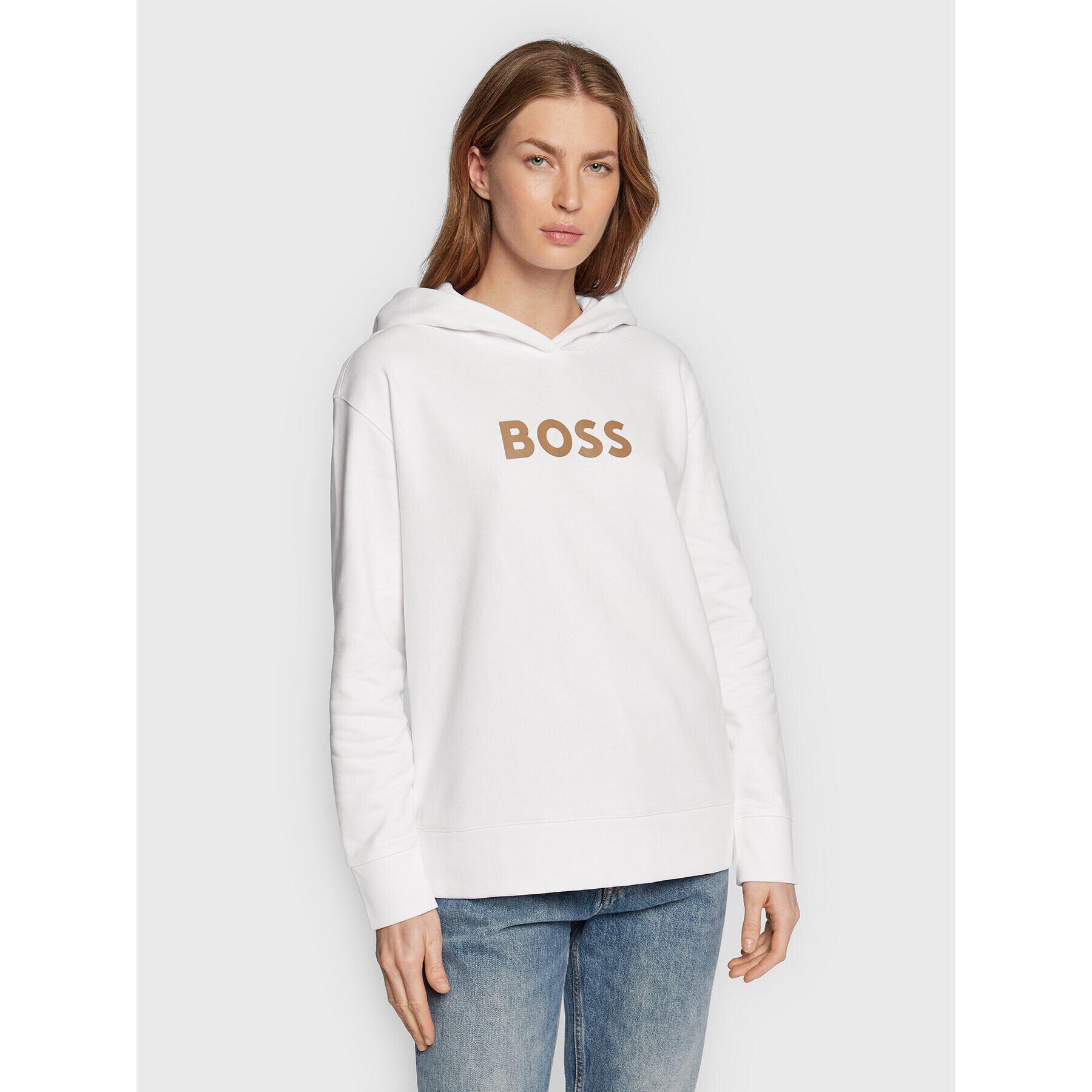 Boss Суитшърт C_Edelight_1 50468367 Бял Relaxed Fit - Pepit.bg