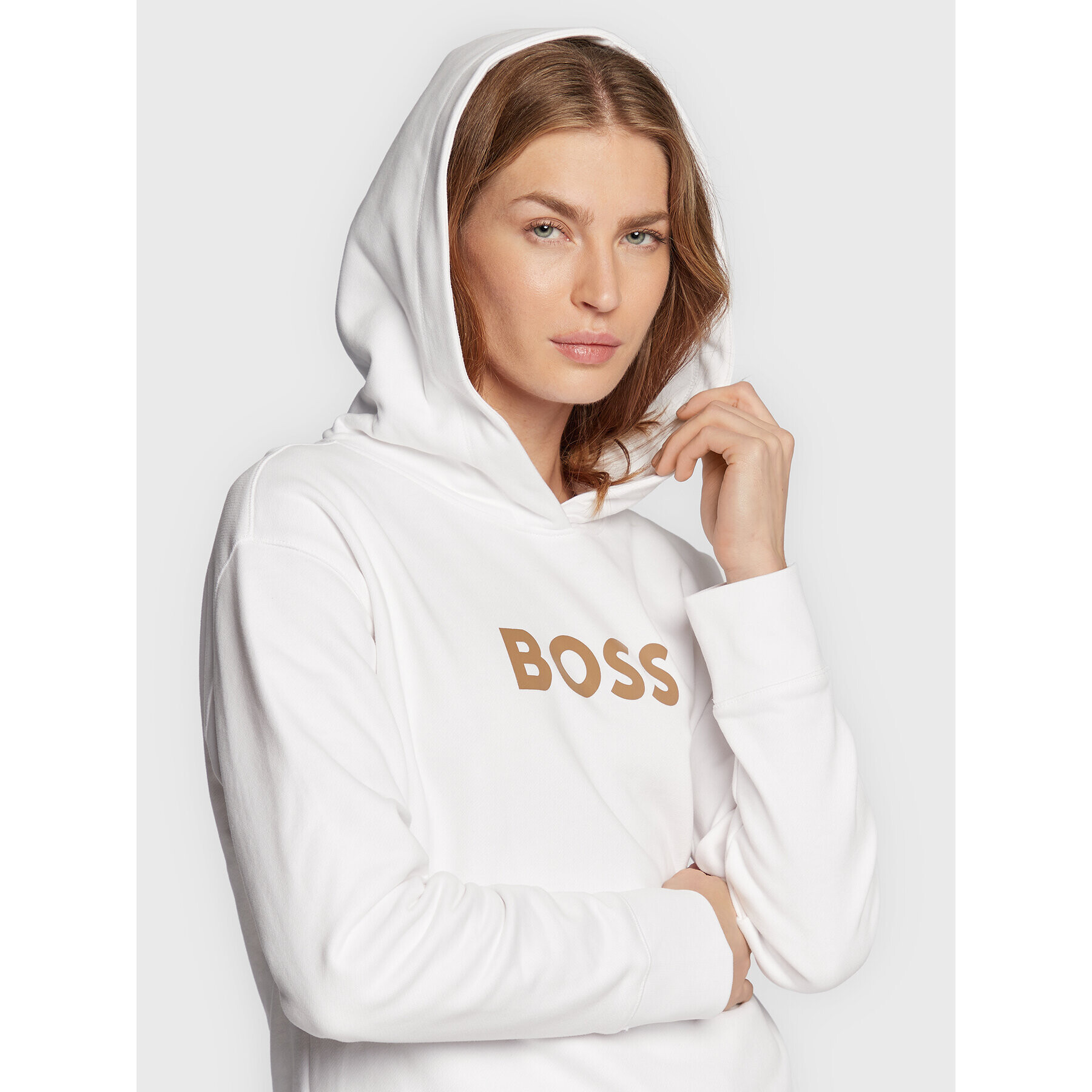 Boss Суитшърт C_Edelight_1 50468367 Бял Relaxed Fit - Pepit.bg