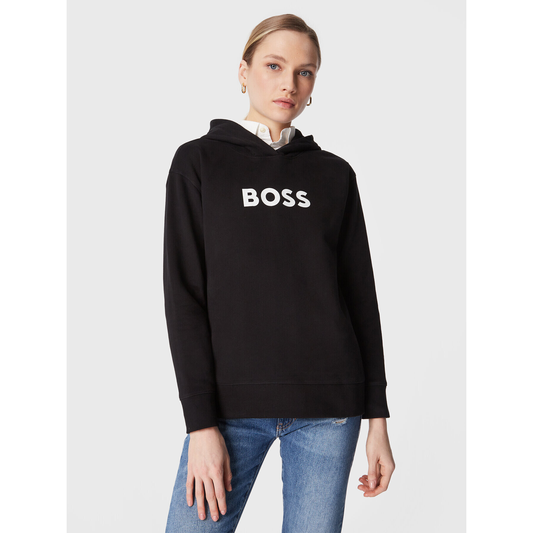 Boss Суитшърт C_Edelight_1 50468367 Черен Relaxed Fit - Pepit.bg