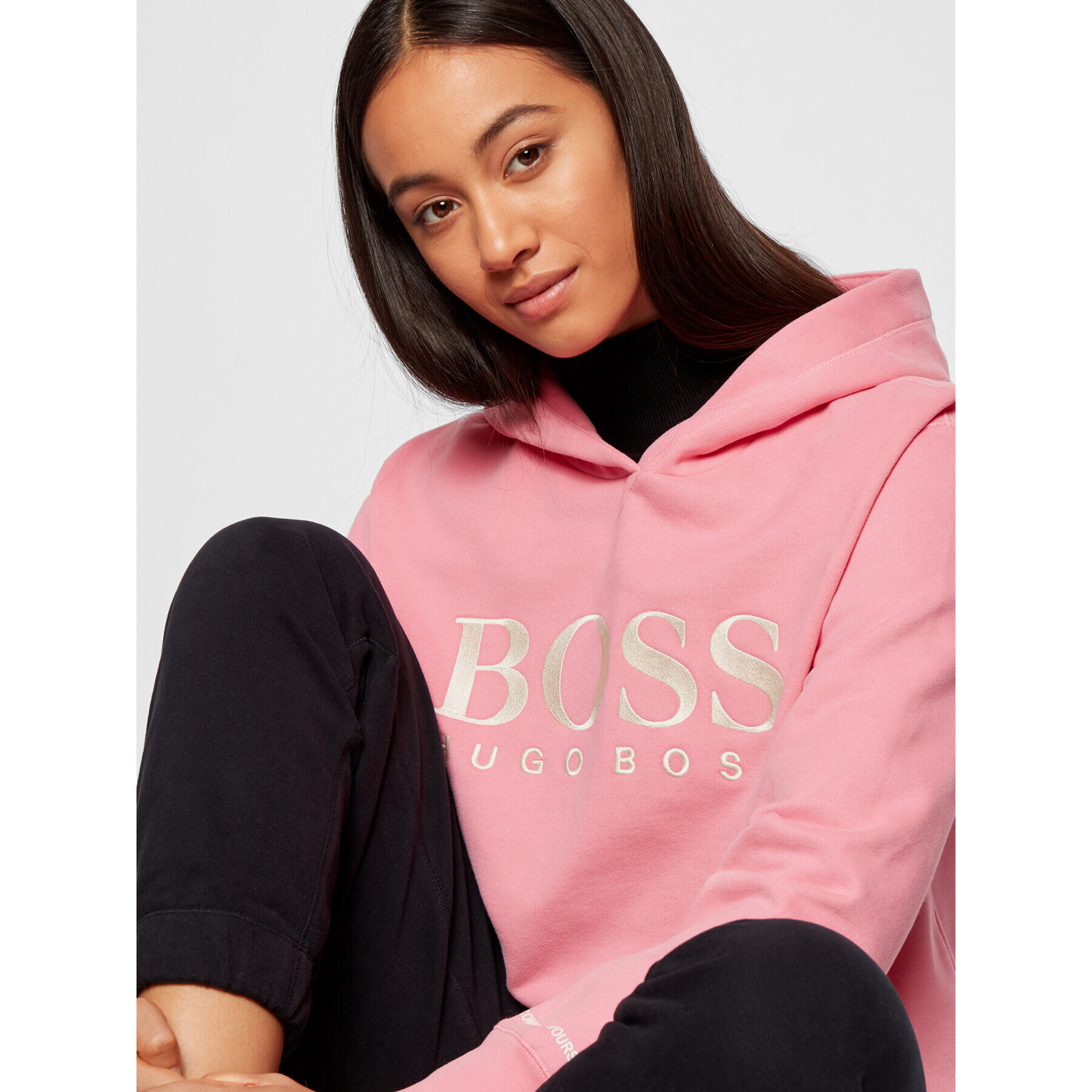 Boss Суитшърт C_Edelight_Active 50457385 Розов Relaxed Fit - Pepit.bg