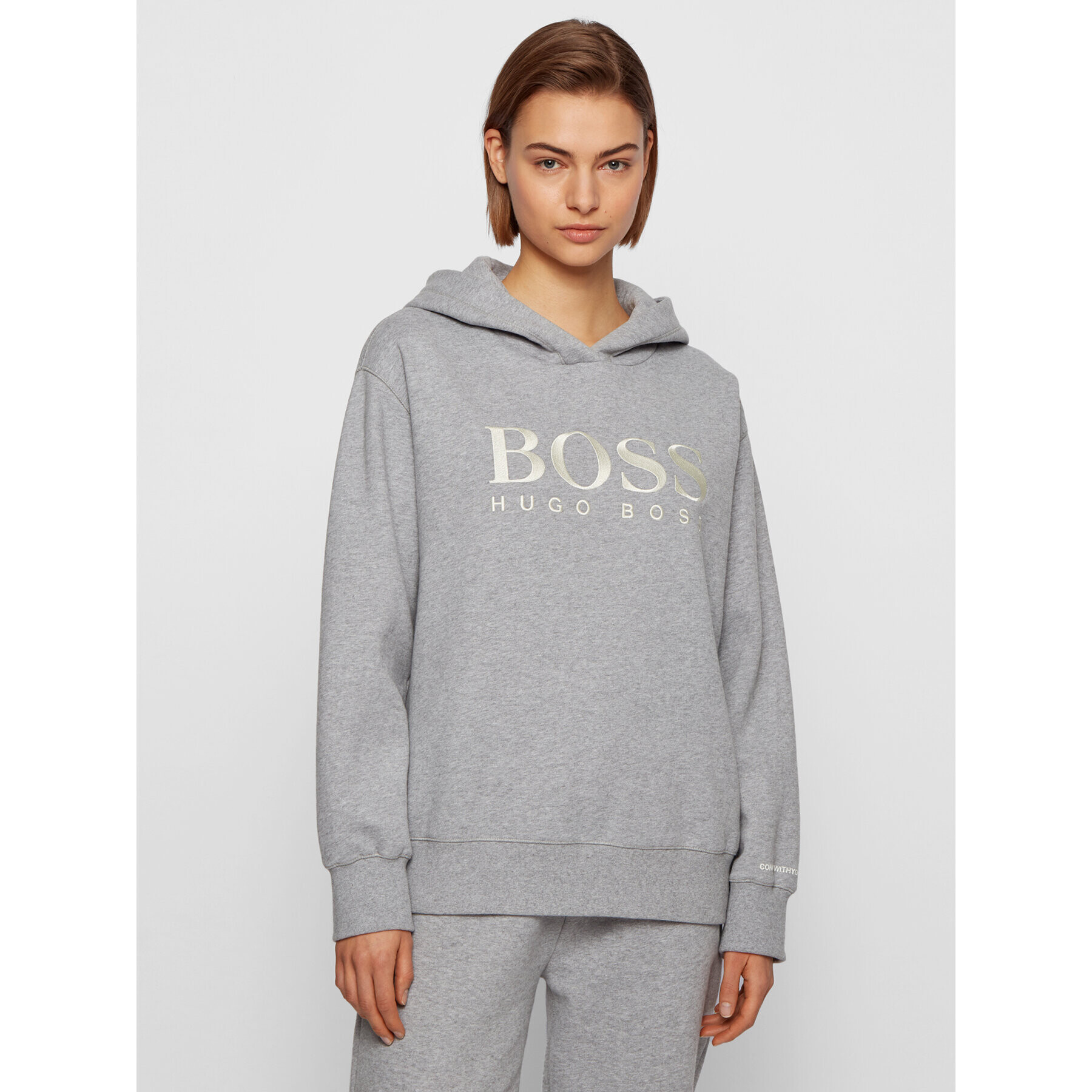 Boss Суитшърт C_Edelight_Active 50457385 Сив Relaxed Fit - Pepit.bg