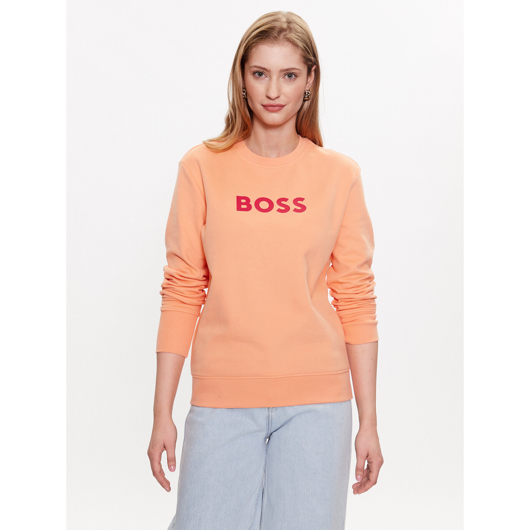 Boss Суитшърт C_Ela 50468357 Оранжев Regular Fit - Pepit.bg