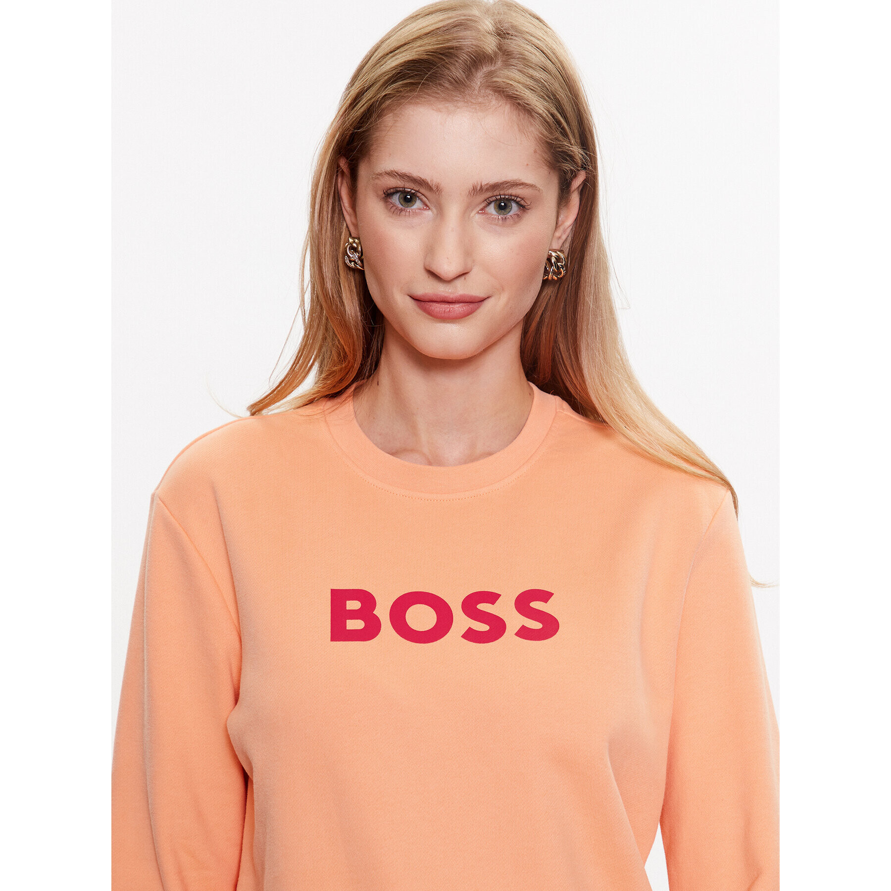 Boss Суитшърт C_Ela 50468357 Оранжев Regular Fit - Pepit.bg