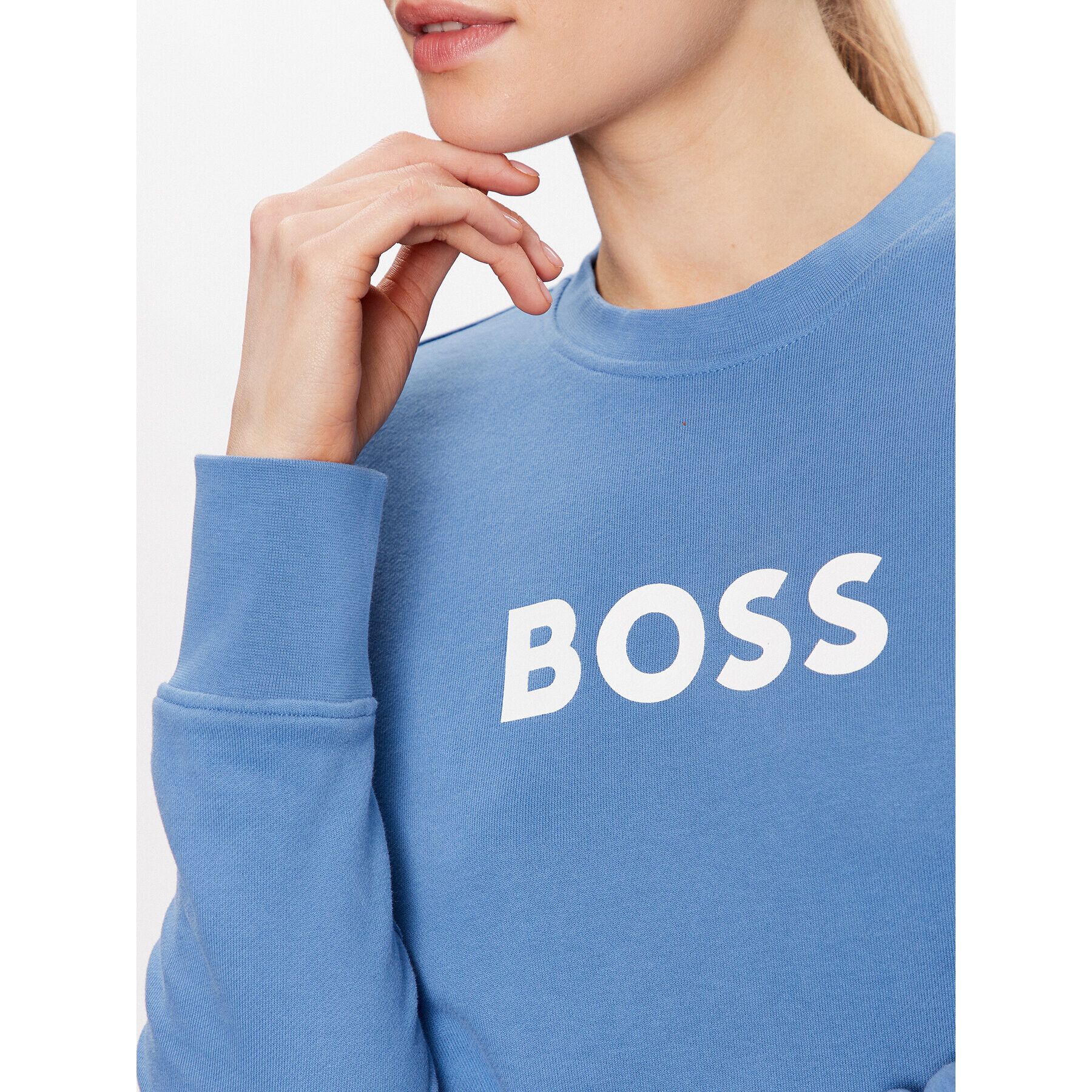 Boss Суитшърт C_Ela 50468357 Син Regular Fit - Pepit.bg