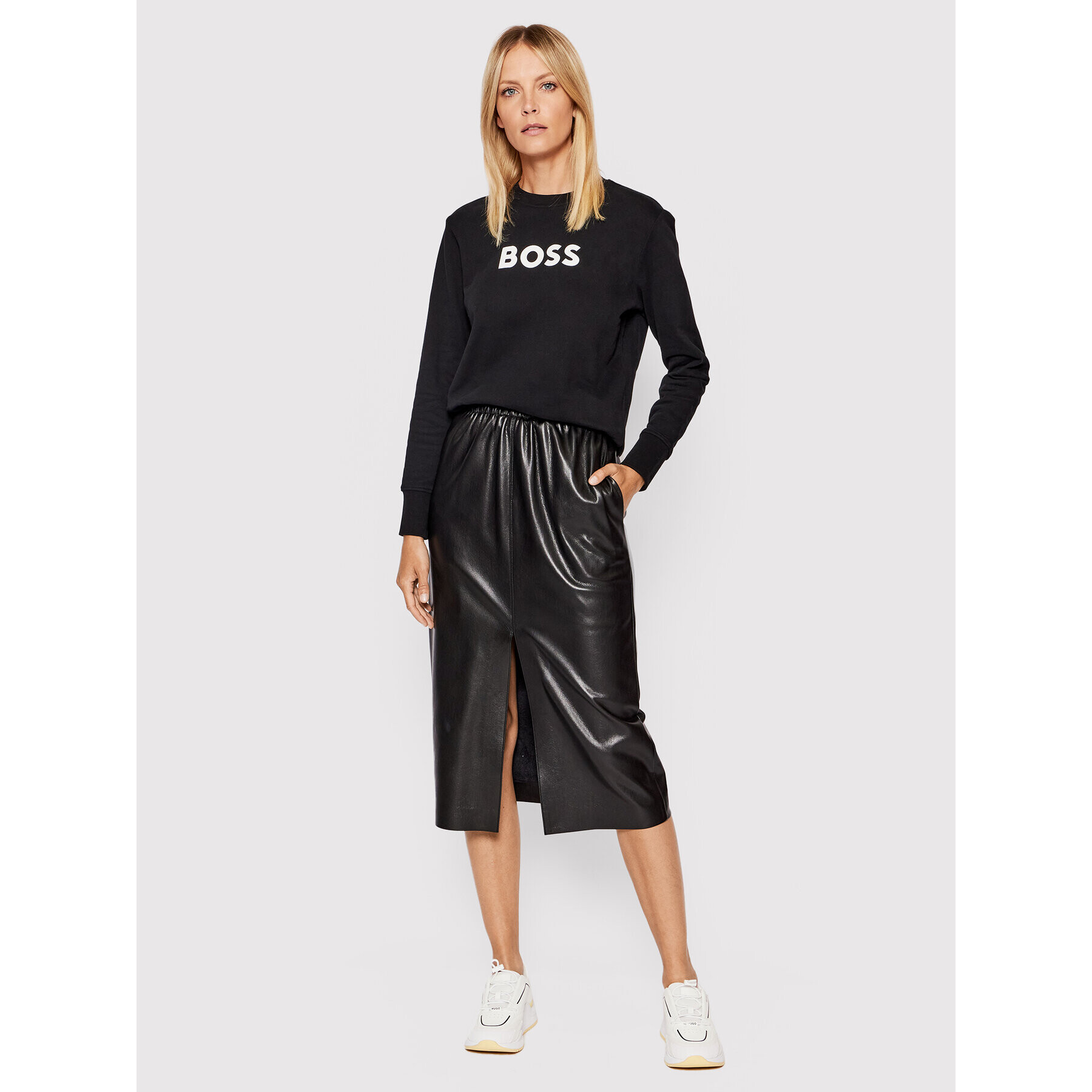 Boss Суитшърт C_Ela_6 50468357 Черен Regular Fit - Pepit.bg