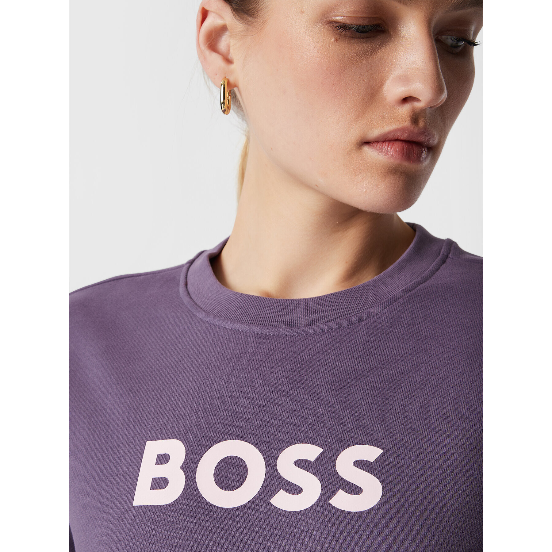 Boss Суитшърт C_Ela_6 50468357 Виолетов Regular Fit - Pepit.bg