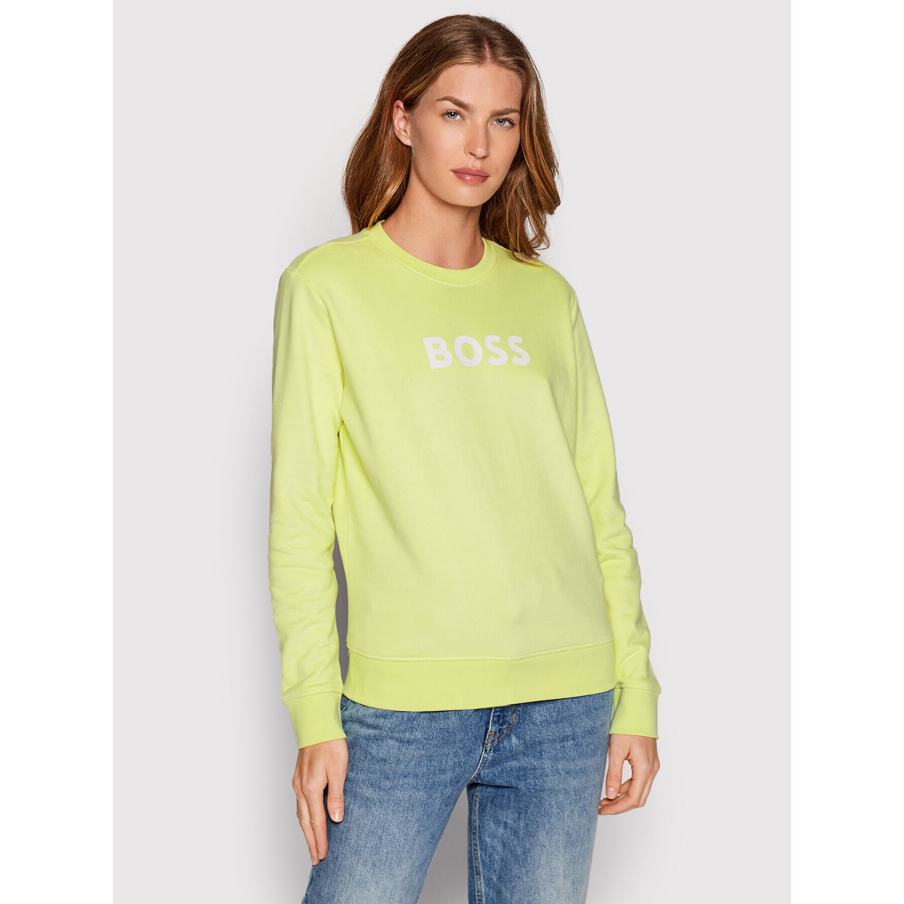 Boss Суитшърт C_Ela_6 50468357 Жълт Regular Fit - Pepit.bg