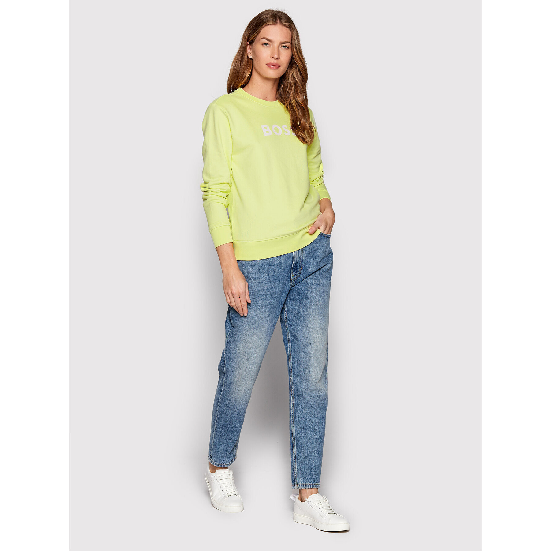 Boss Суитшърт C_Ela_6 50468357 Жълт Regular Fit - Pepit.bg