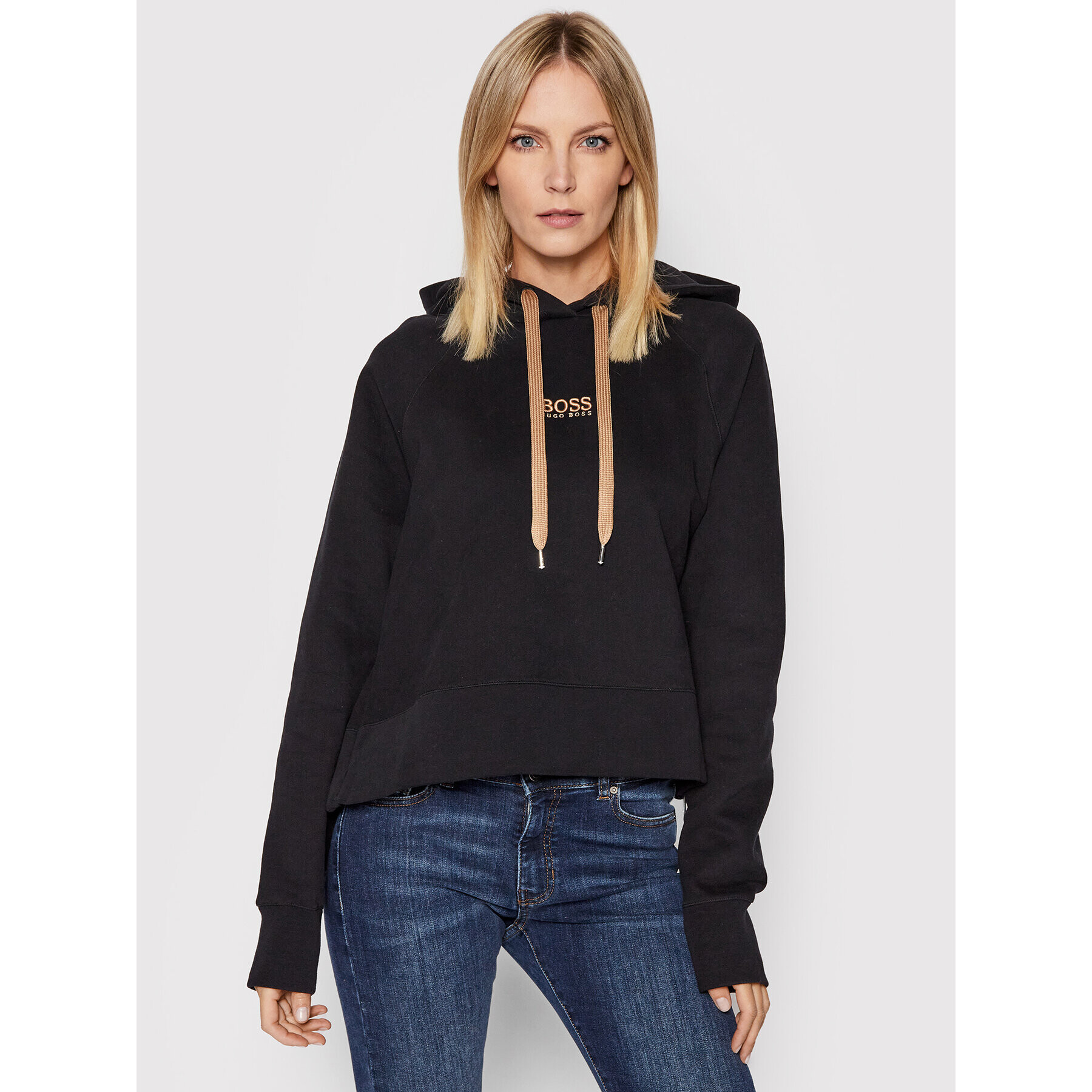 Boss Суитшърт C_Elisa_Active 50457410 Черен Relaxed Fit - Pepit.bg