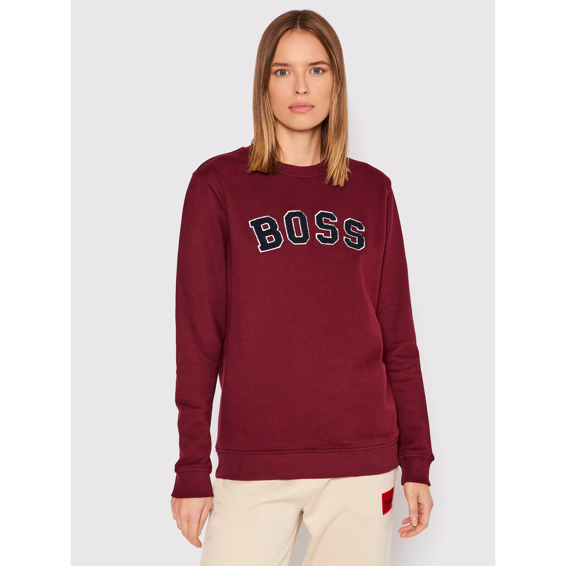 Boss Суитшърт C_Esety 50457681 Бордо Regular Fit - Pepit.bg