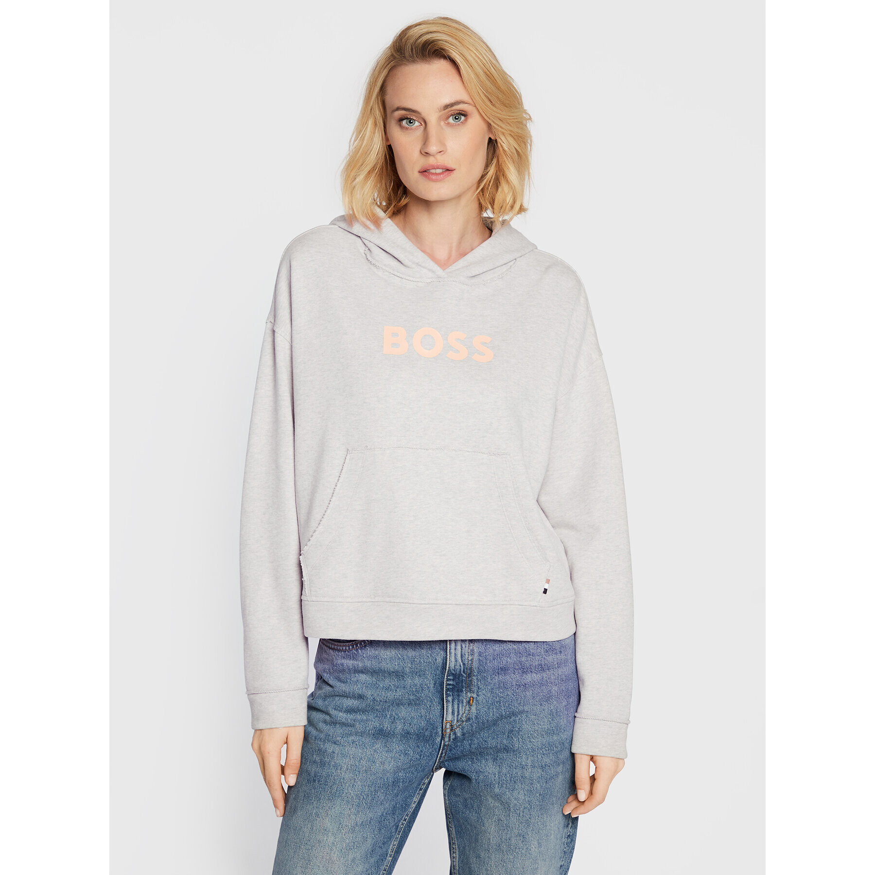 Boss Суитшърт C_Eshina 50472199 Сив Relaxed Fit - Pepit.bg