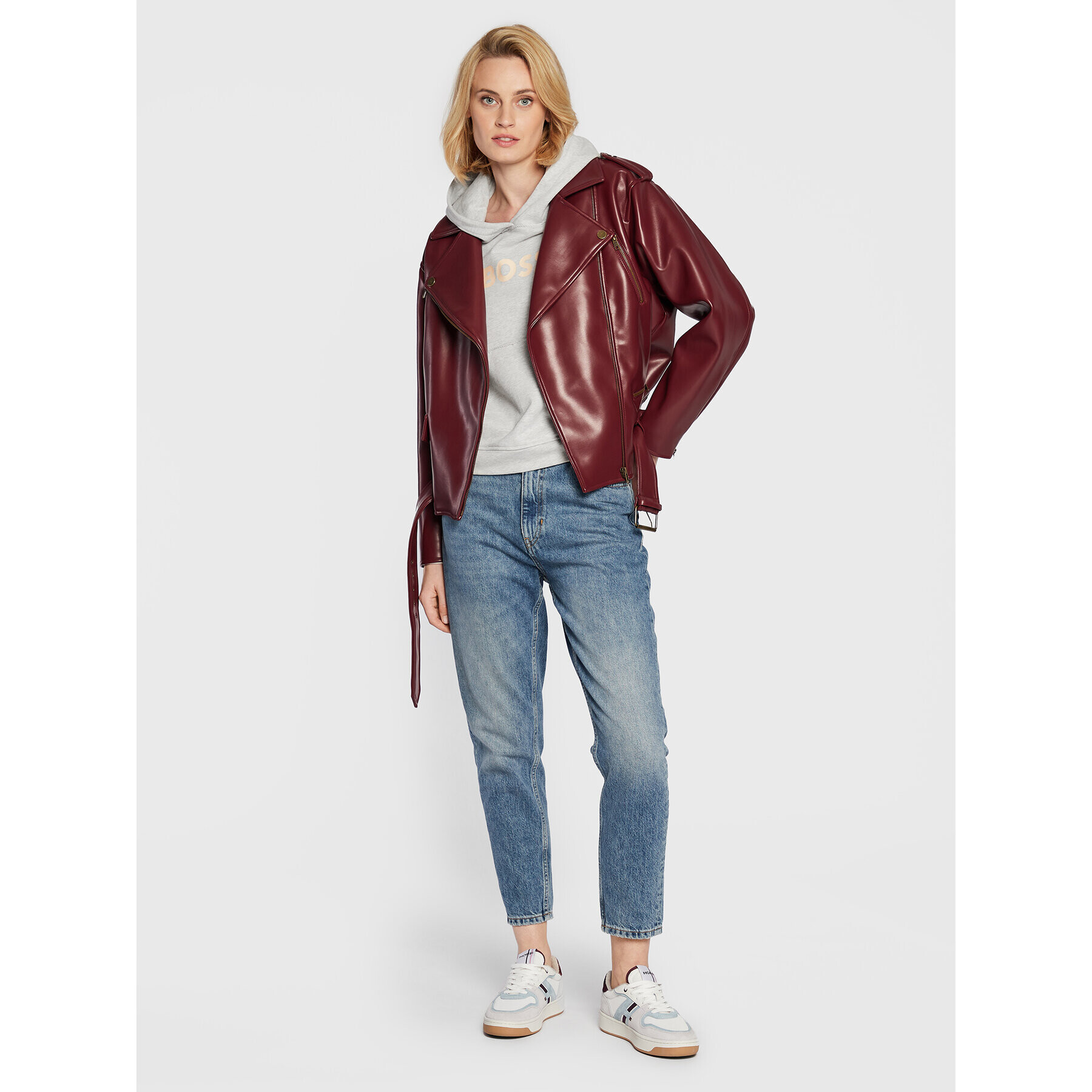 Boss Суитшърт C_Eshina 50472199 Сив Relaxed Fit - Pepit.bg