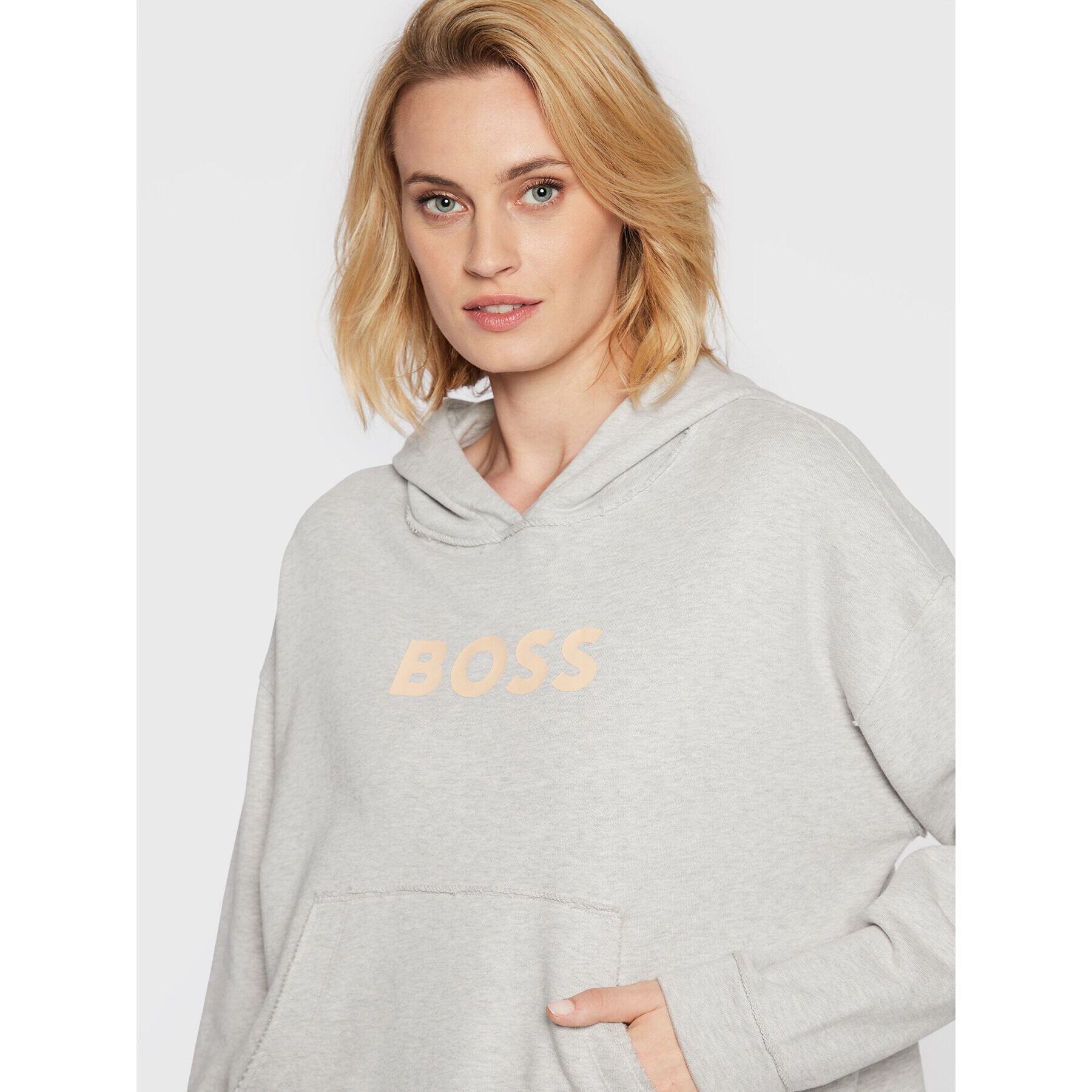 Boss Суитшърт C_Eshina 50472199 Сив Relaxed Fit - Pepit.bg