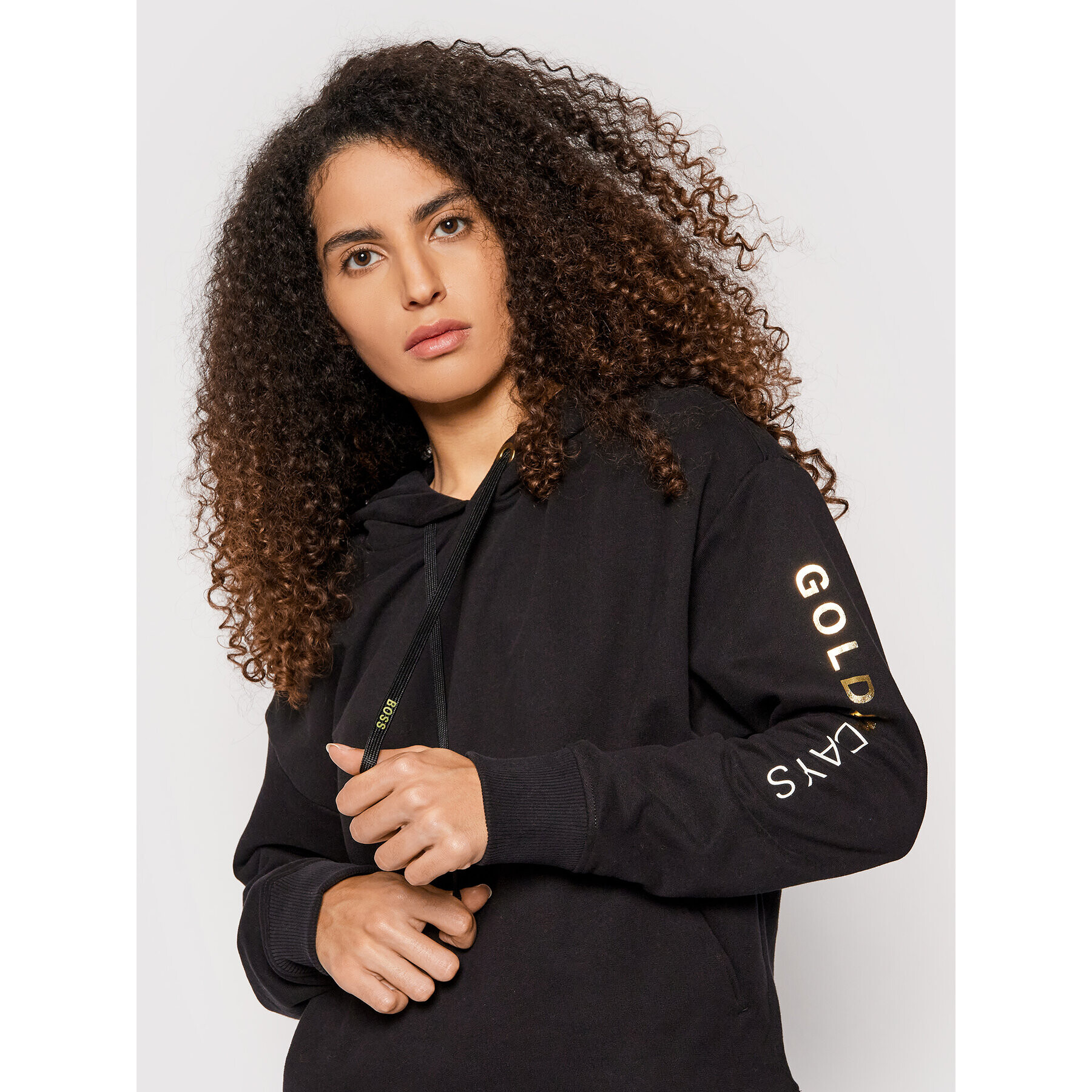 Boss Суитшърт C Eustice Gold 50461946 Черен Regular Fit - Pepit.bg