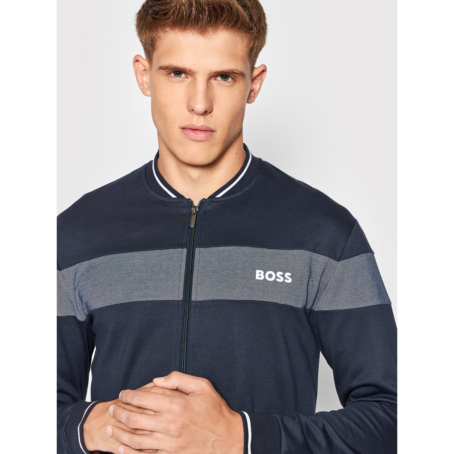 Boss Суитшърт Col 50474921 Тъмносин Regular Fit - Pepit.bg