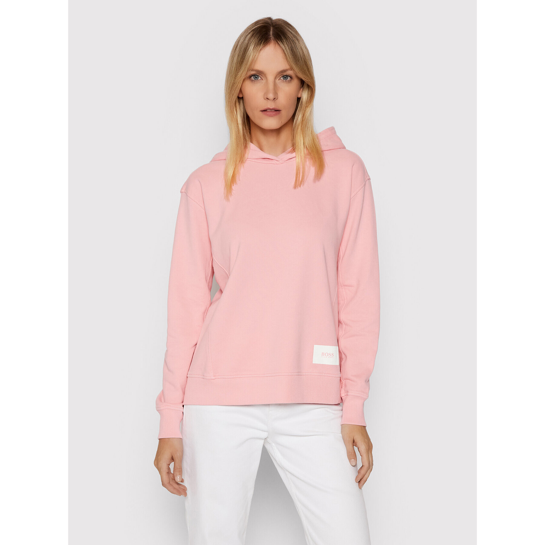 Boss Суитшърт Esqua1 50455881 Розов Relaxed Fit - Pepit.bg