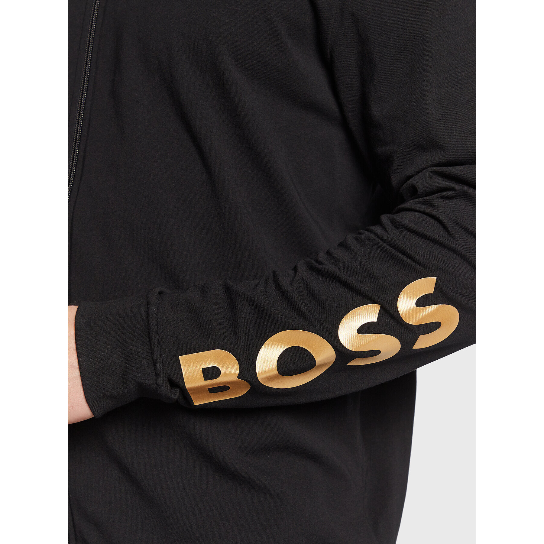 Boss Суитшърт Gold 50488111 Черен Regular Fit - Pepit.bg