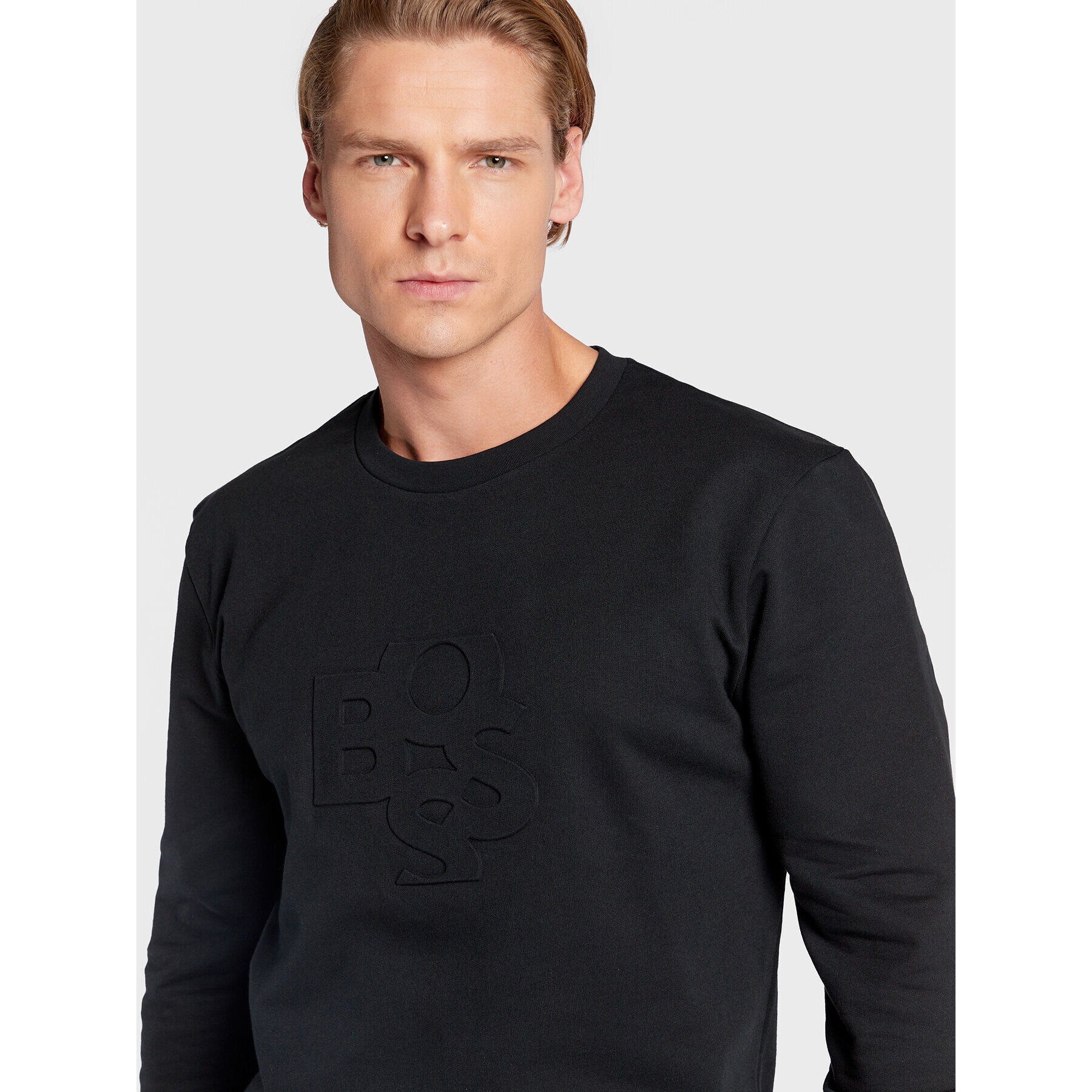 Boss Суитшърт Heritage 50480681 Черен Regular Fit - Pepit.bg