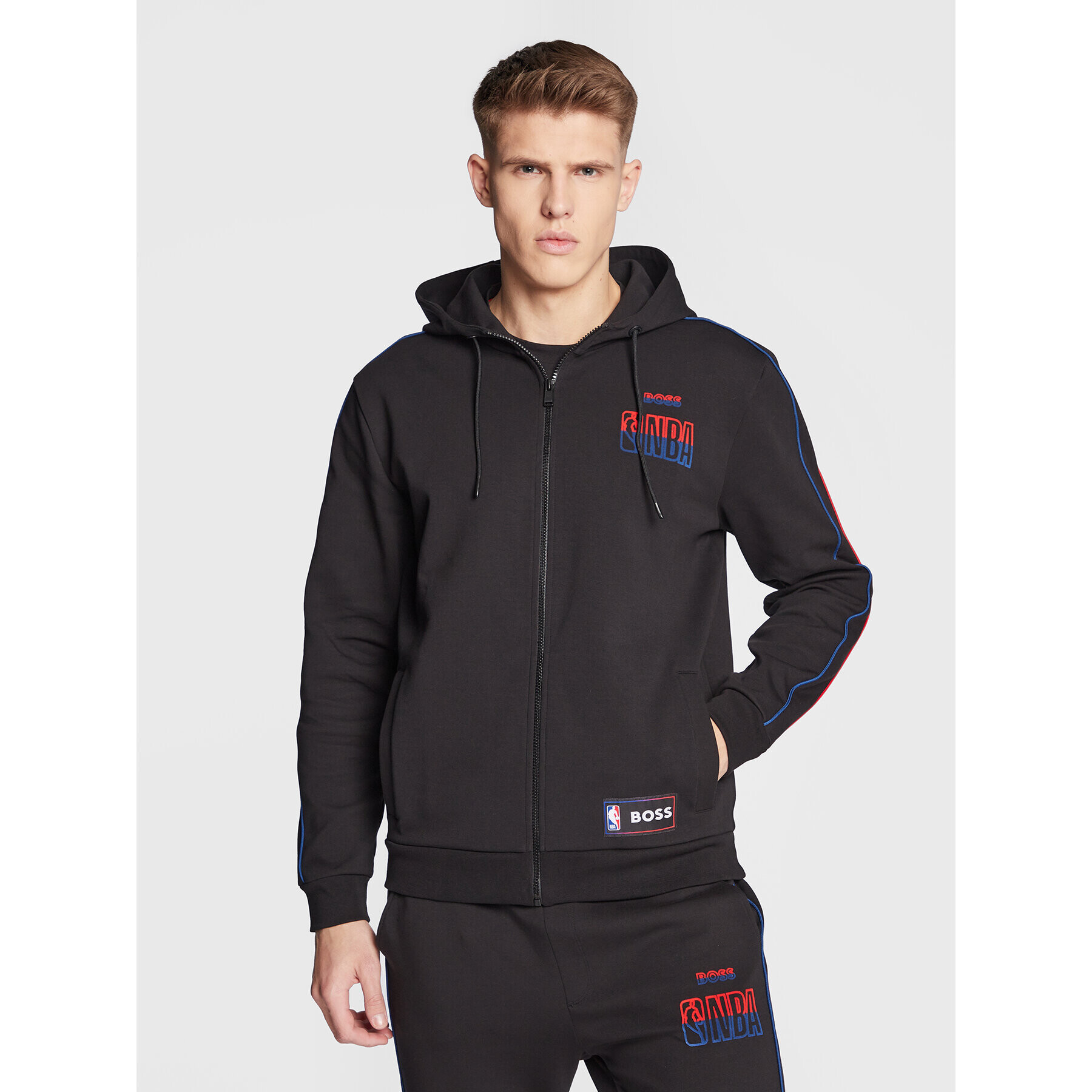 Boss Суитшърт NBA 50477412 Черен Regular Fit - Pepit.bg