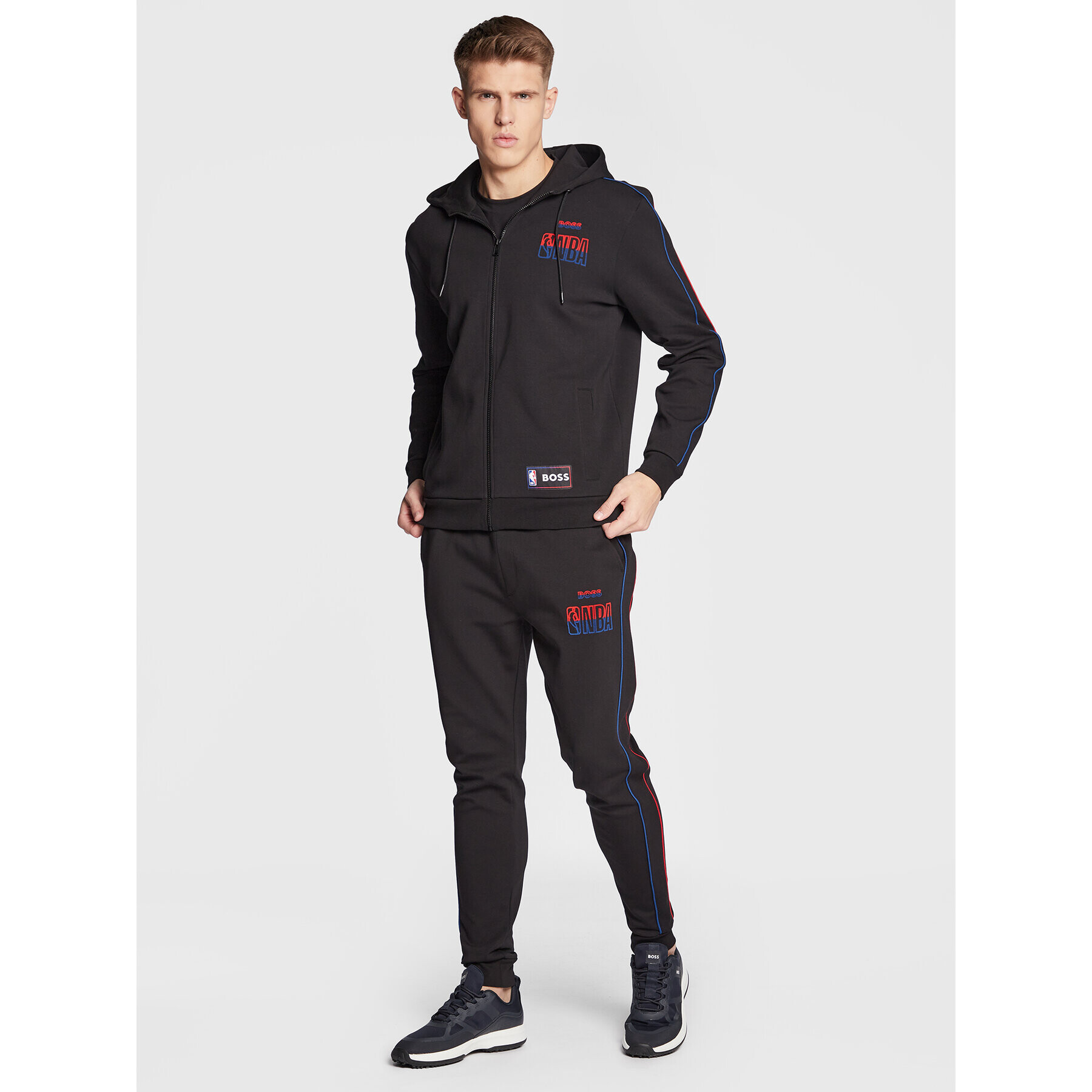 Boss Суитшърт NBA 50477412 Черен Regular Fit - Pepit.bg