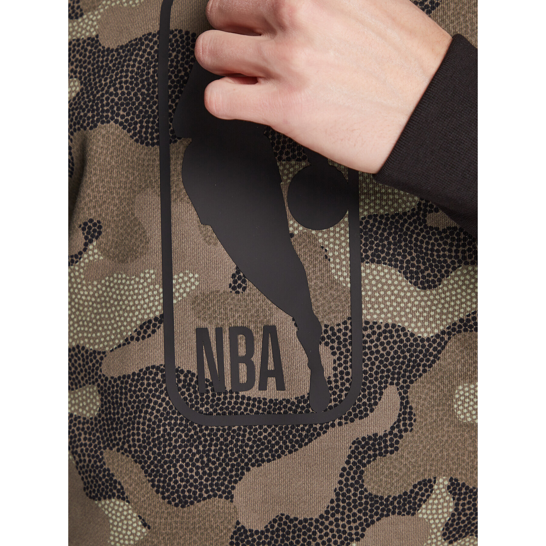 Boss Суитшърт NBA W_Camo 50477453 Зелен Regular Fit - Pepit.bg
