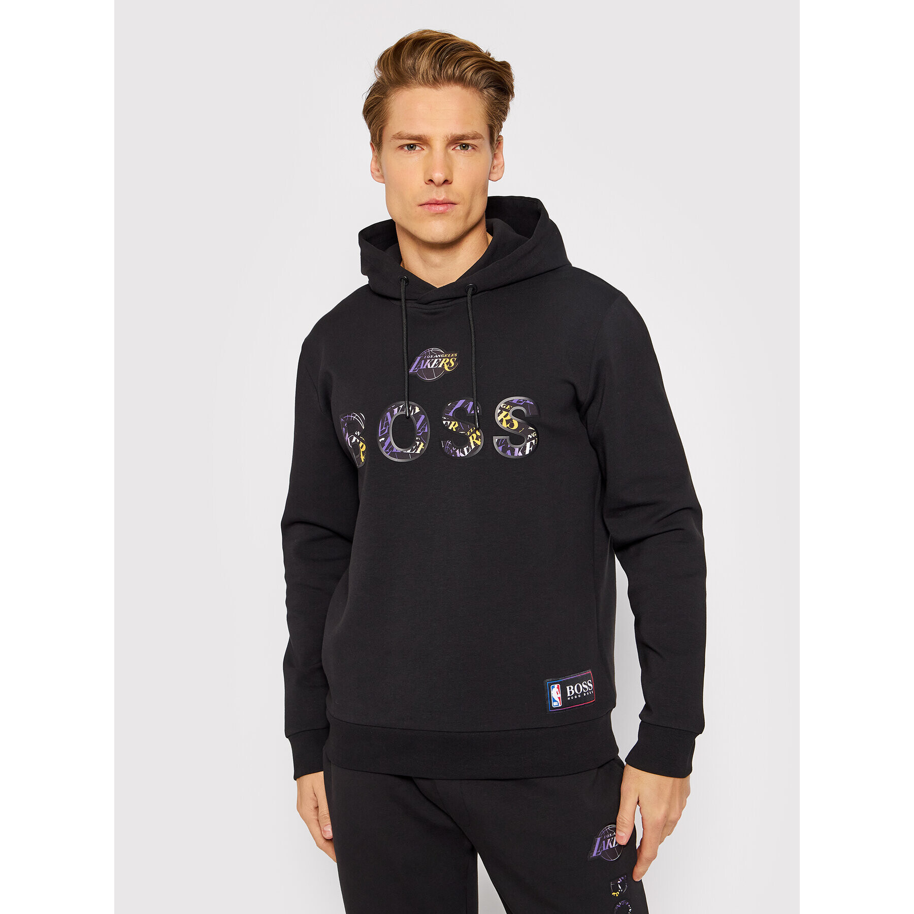 Boss Суитшърт NBA WBounce2_2 50461971 Черен Relaxed Fit - Pepit.bg